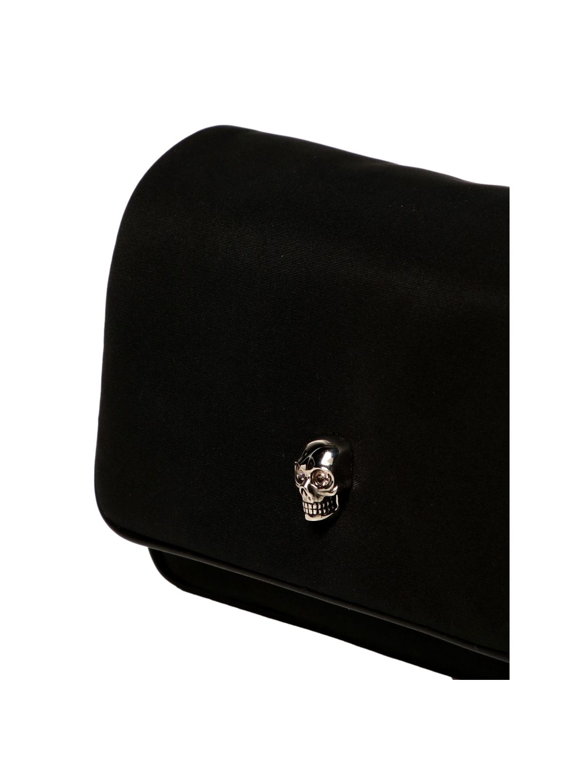 Alexander McQueen Small Black Nylon Skull Shoulder Bag