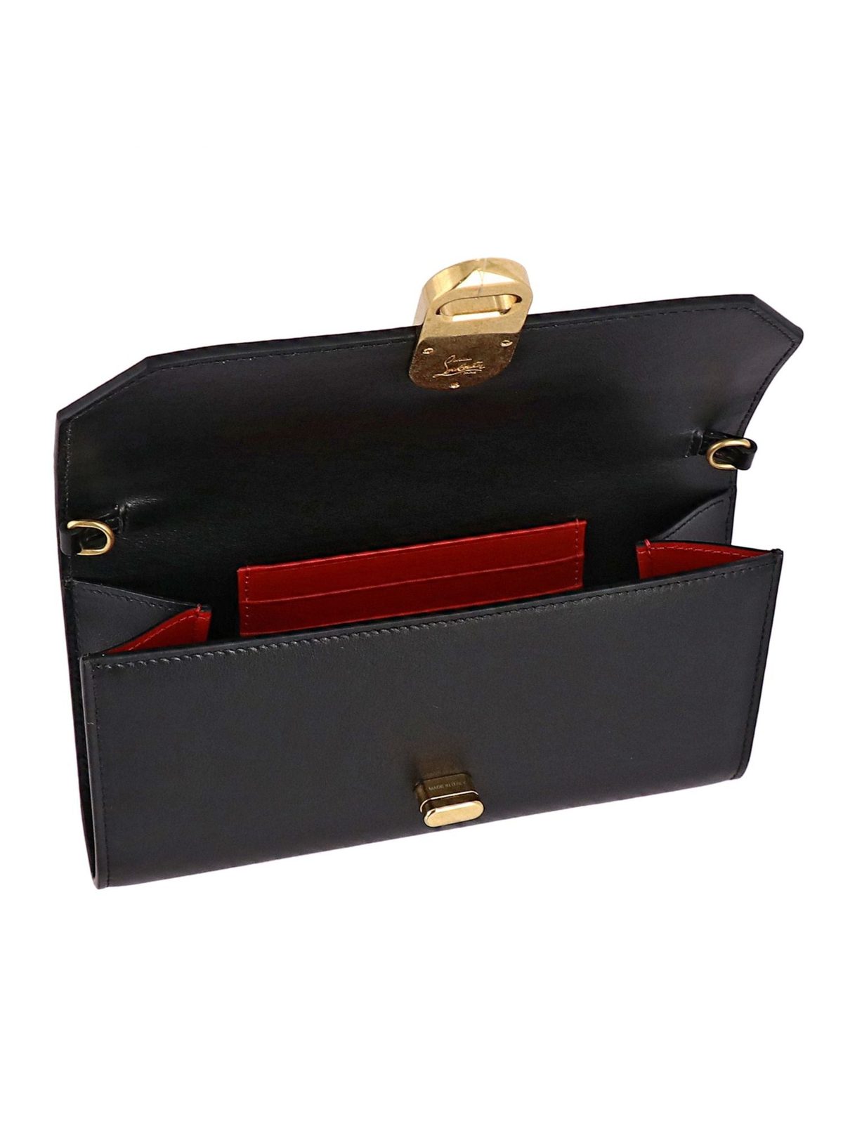 Christian Louboutin Elisa Black Paris Convertible Shoulder Belt Bag