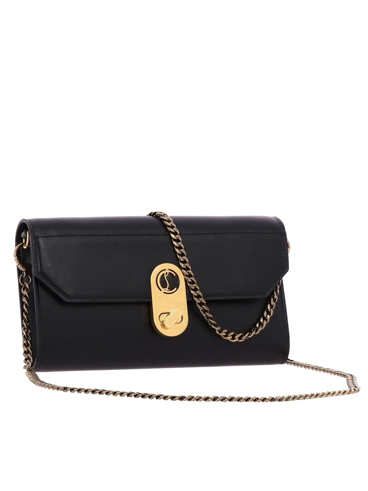 Christian Louboutin Elisa Black Paris Convertible Shoulder Belt Bag