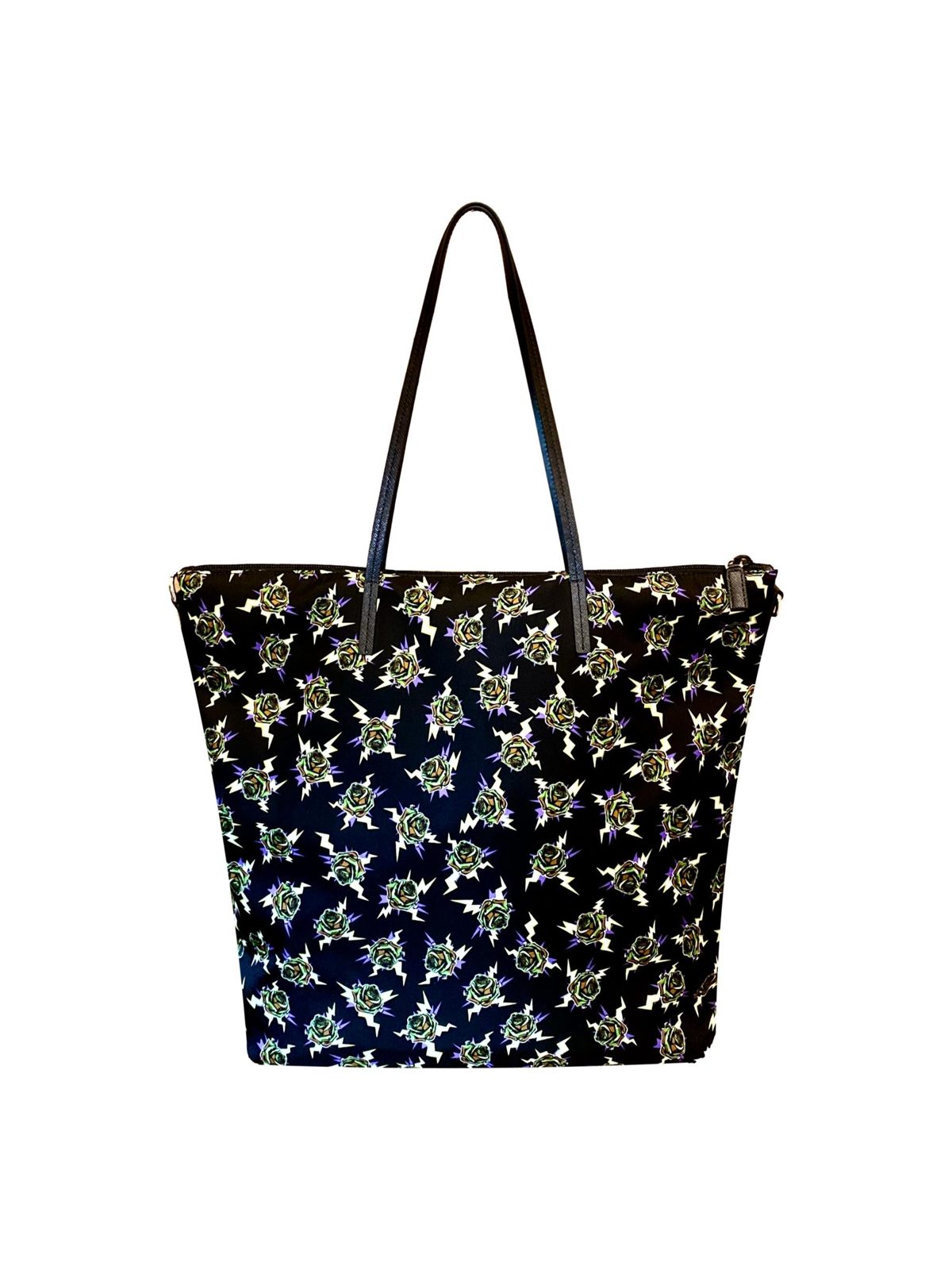 Prada Frankenstein Black Nylon Convertible Shopping Tote