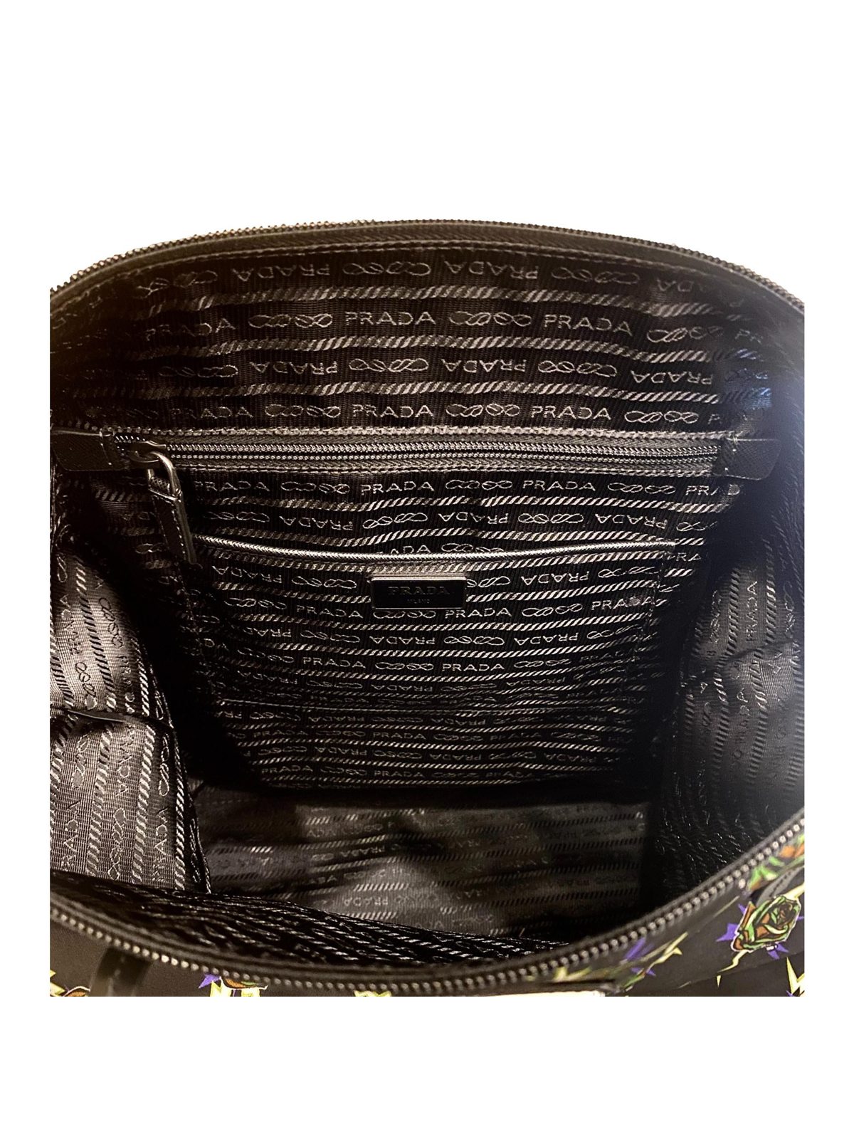 Prada Frankenstein Black Nylon Convertible Shopping Tote