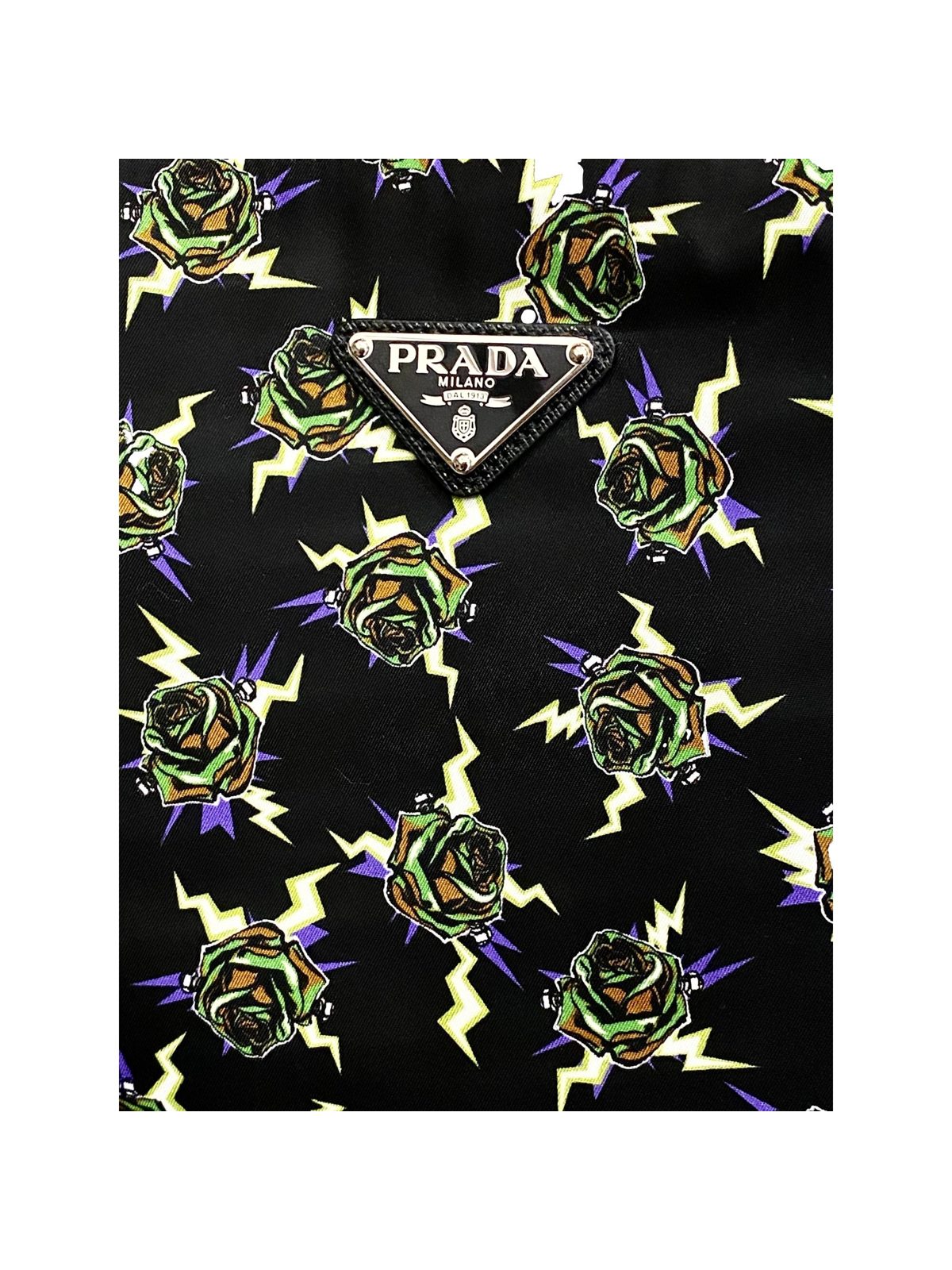 Prada Frankenstein Black Nylon Convertible Shopping Tote