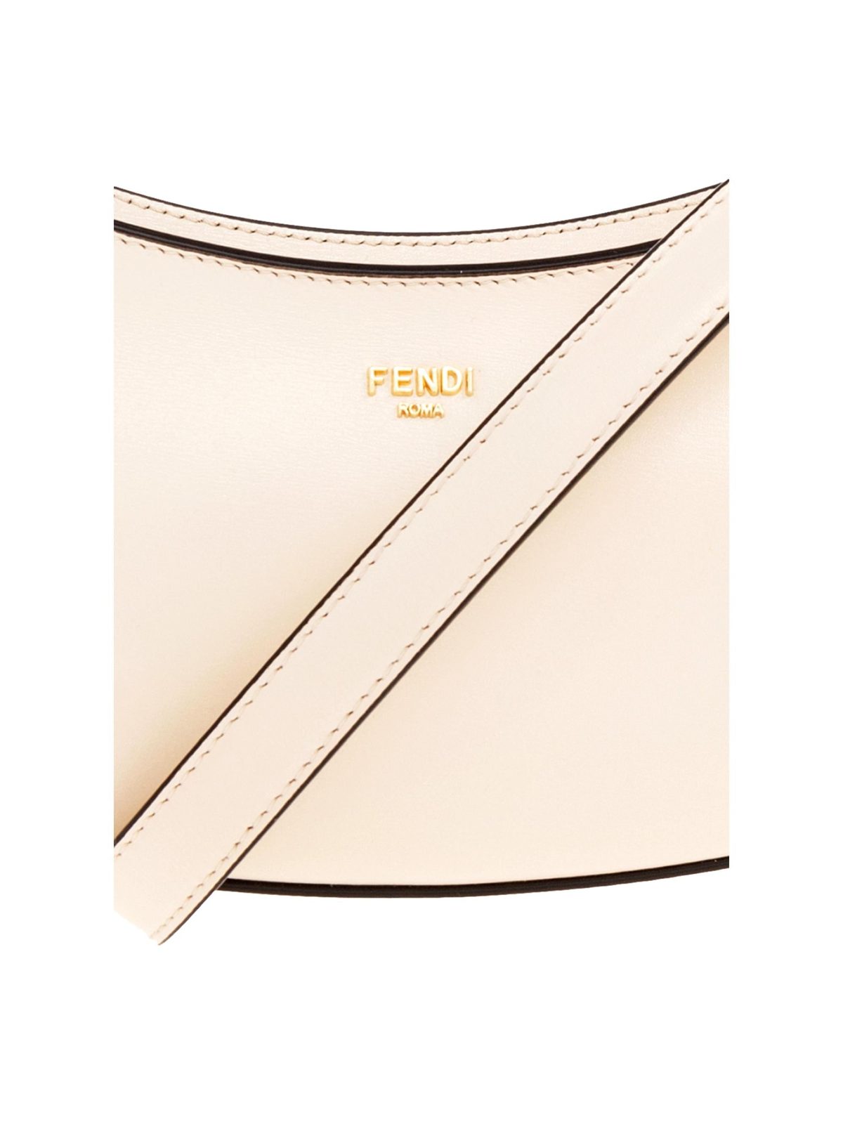 Fendi O’Lock Swing Shoulder Bag Ivory Calfskin Leather