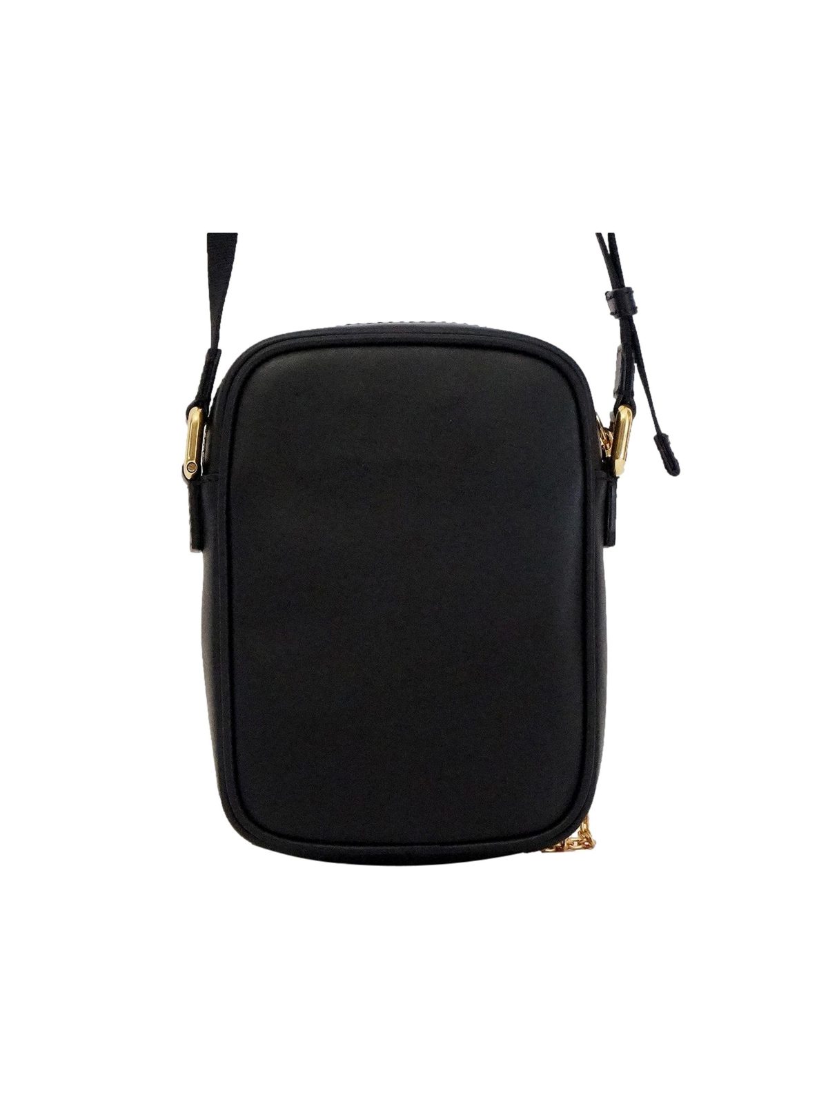 Fendi Karligraphy Studded Black Leather Small Crossbody Bag