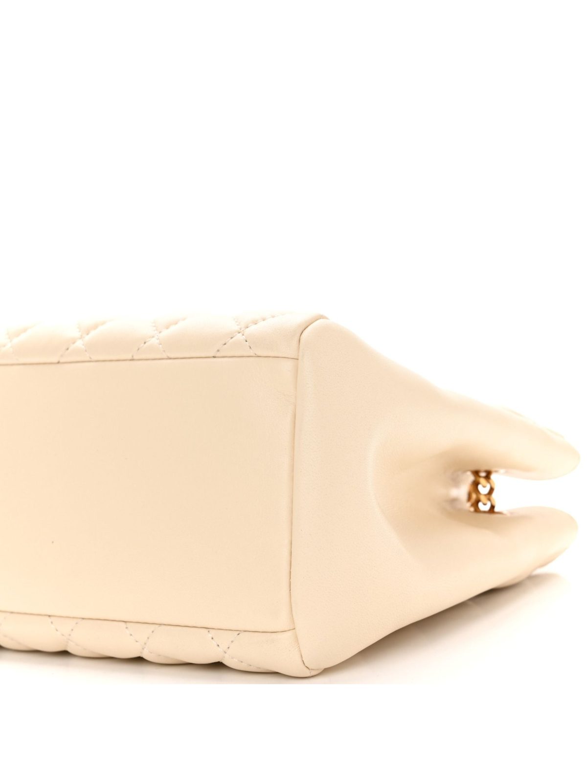 Versace La Medusa Nappa Quilted Beige Leather Large Tote Bag