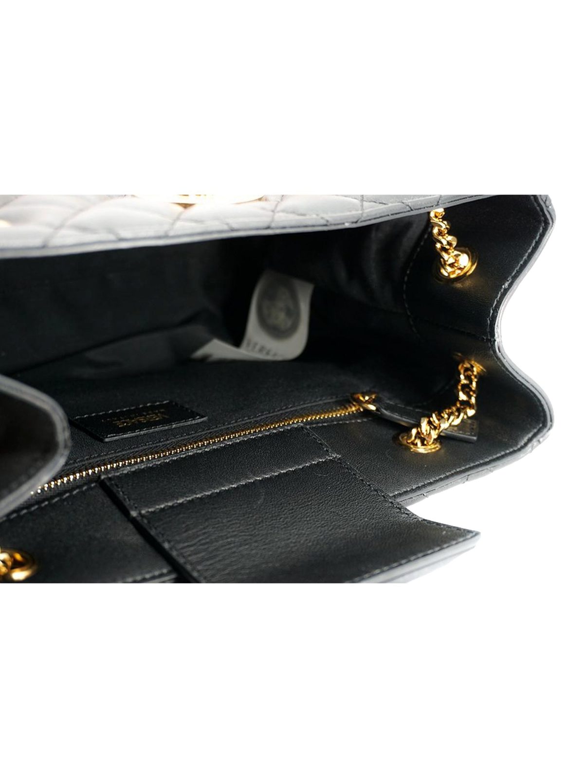 Versace La Medusa Black Quilted Nappa Leather Large Tote Bag