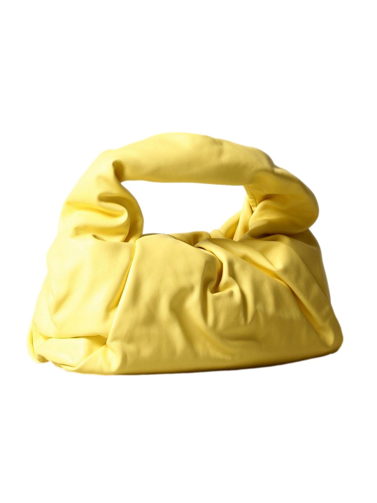 Bottega Veneta Shoulder Pouch Sherbet Yellow Nappa Leather Bag