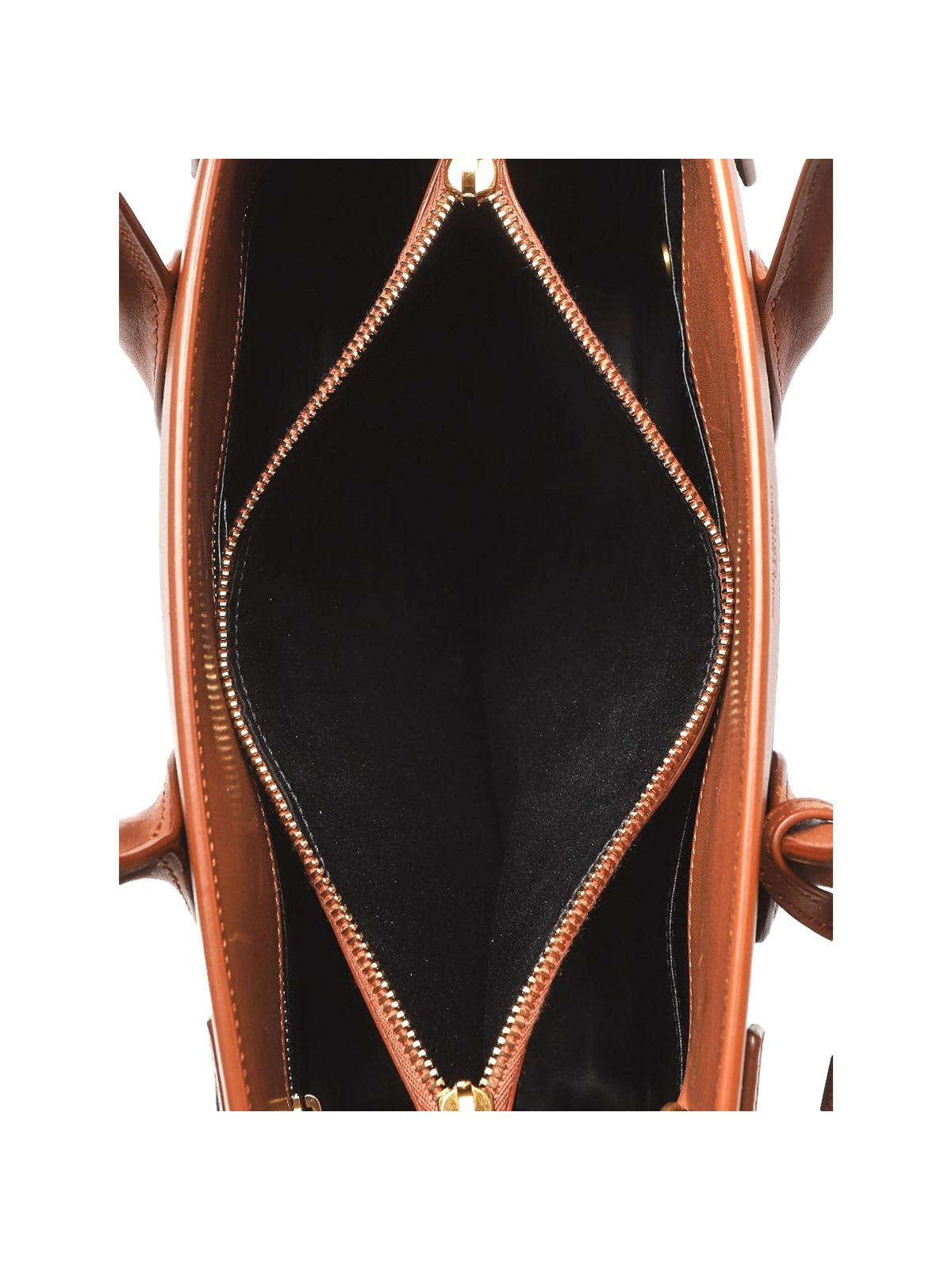 Saint Laurent Sac De Jour Black Canvas and Brown Leather Satchel