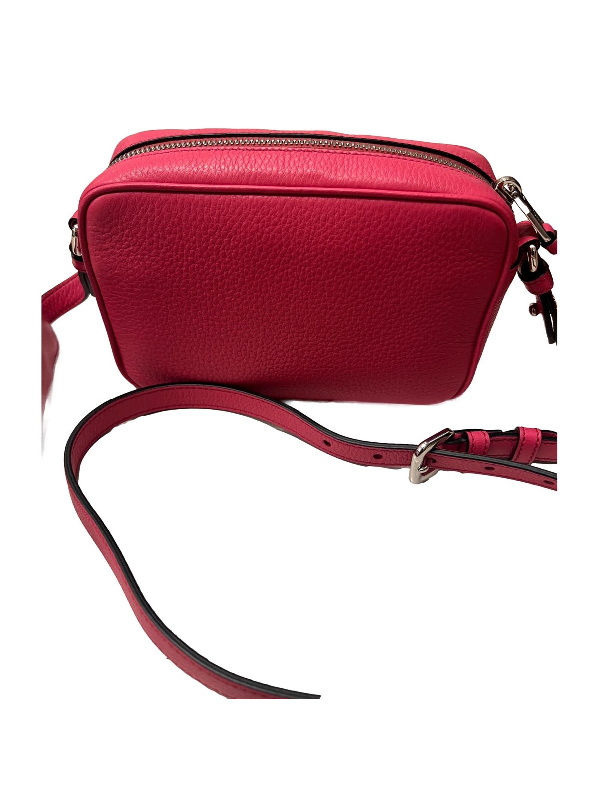 Prada Vitello Phenix Pink Leather Small Camera Crossbody Bag