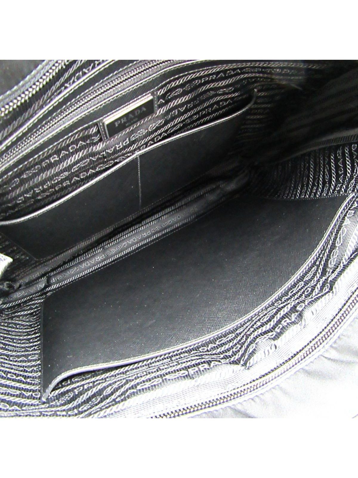 Prada Re-Nylon Black Nylon and Saffiano Large Crossbody Tote Bag