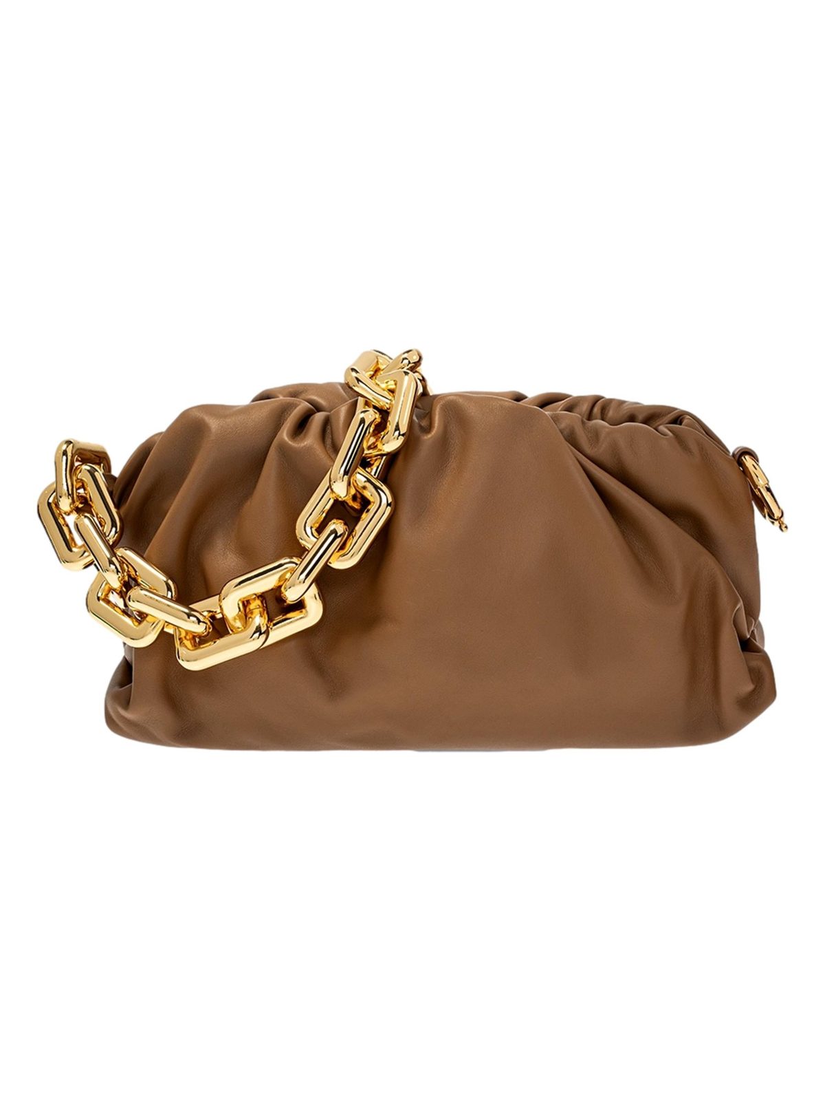 Bottega Veneta The Chain Pouch Brown Calfskin Leather Shoulder Bag