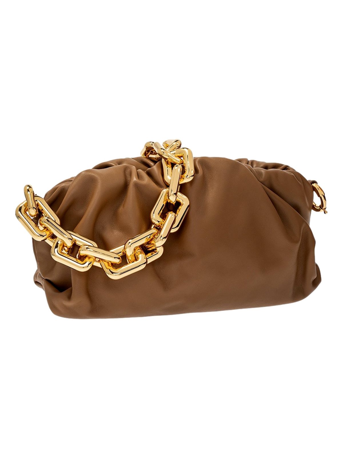 Bottega Veneta The Chain Pouch Brown Calfskin Leather Shoulder Bag