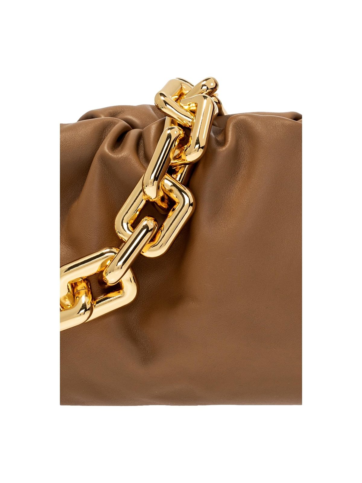 Bottega Veneta The Chain Pouch Brown Calfskin Leather Shoulder Bag