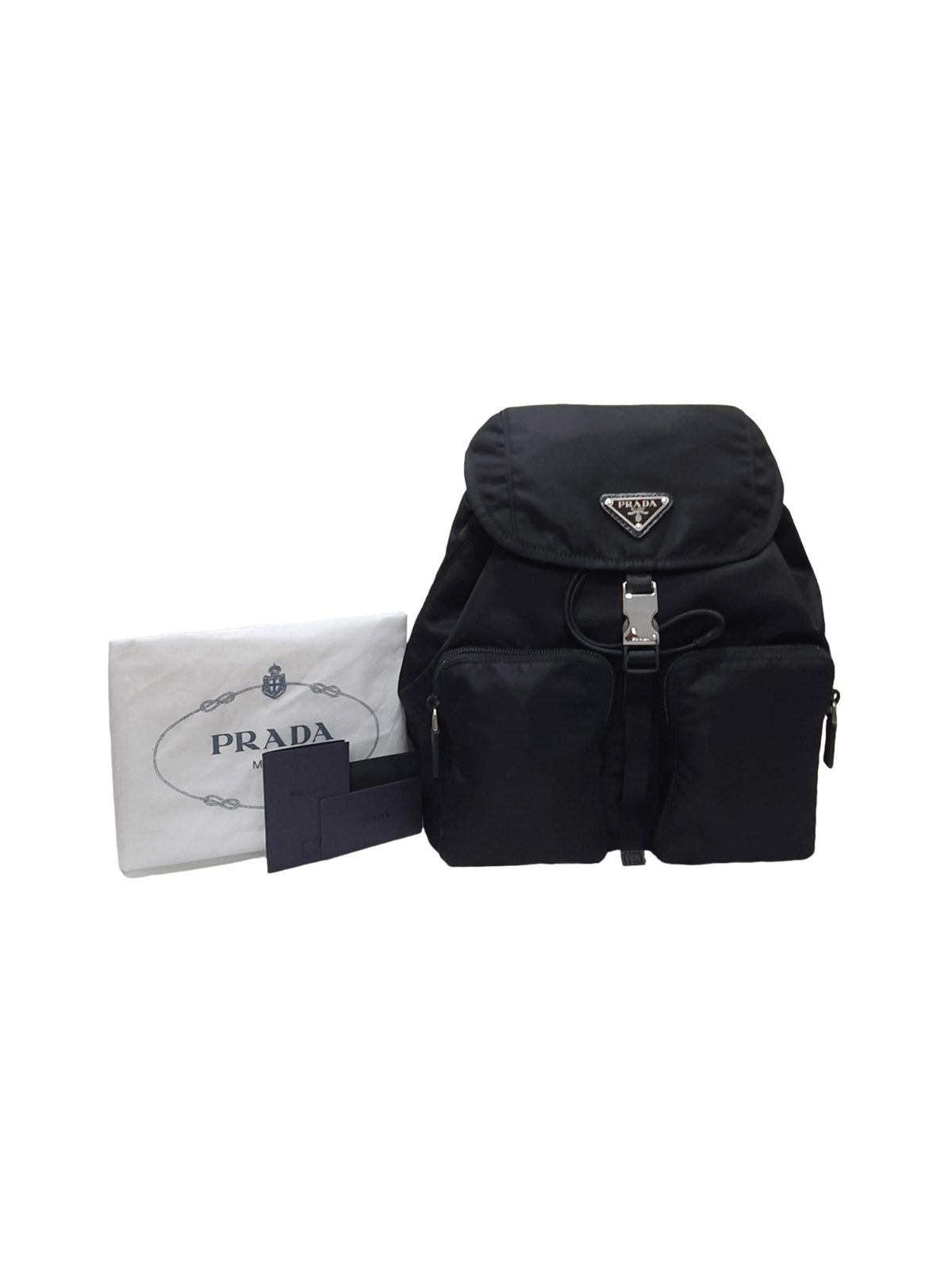 Prada Re-Nylon Black Drawstring Small Rucksack Backpack