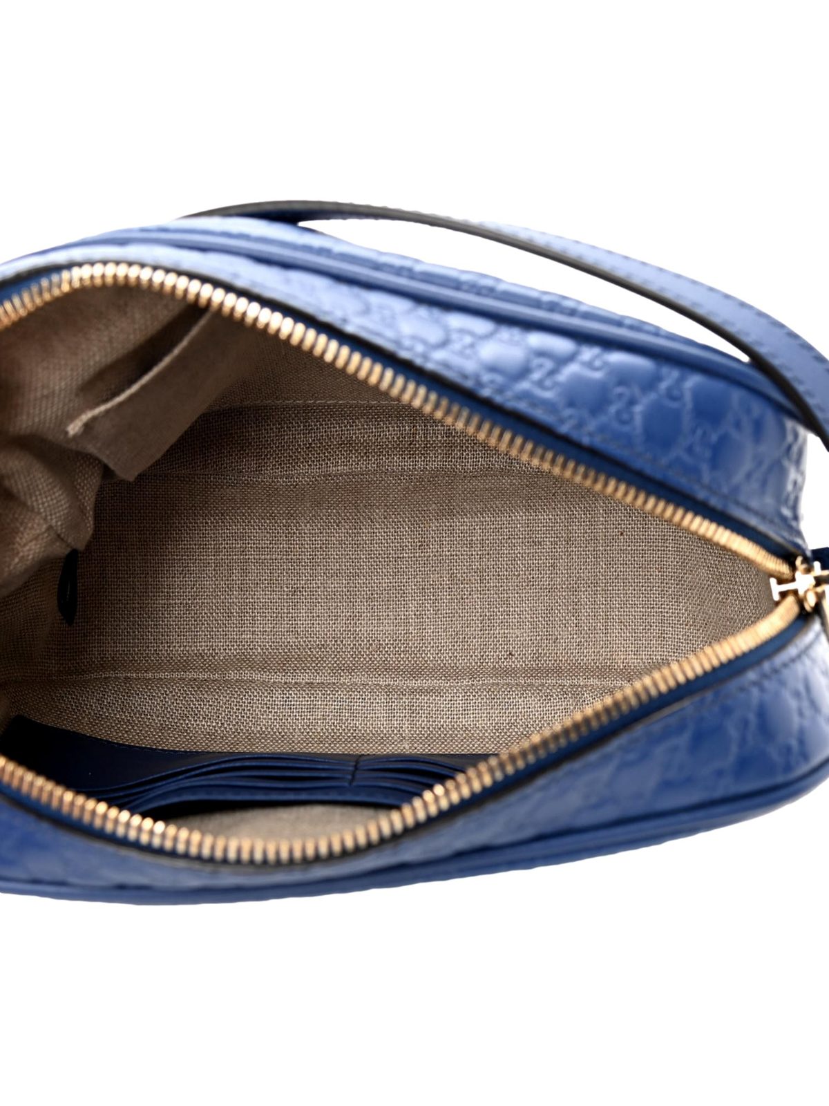 Gucci Bree Microguccissima Leather Crossbody Bag Caspian Blue