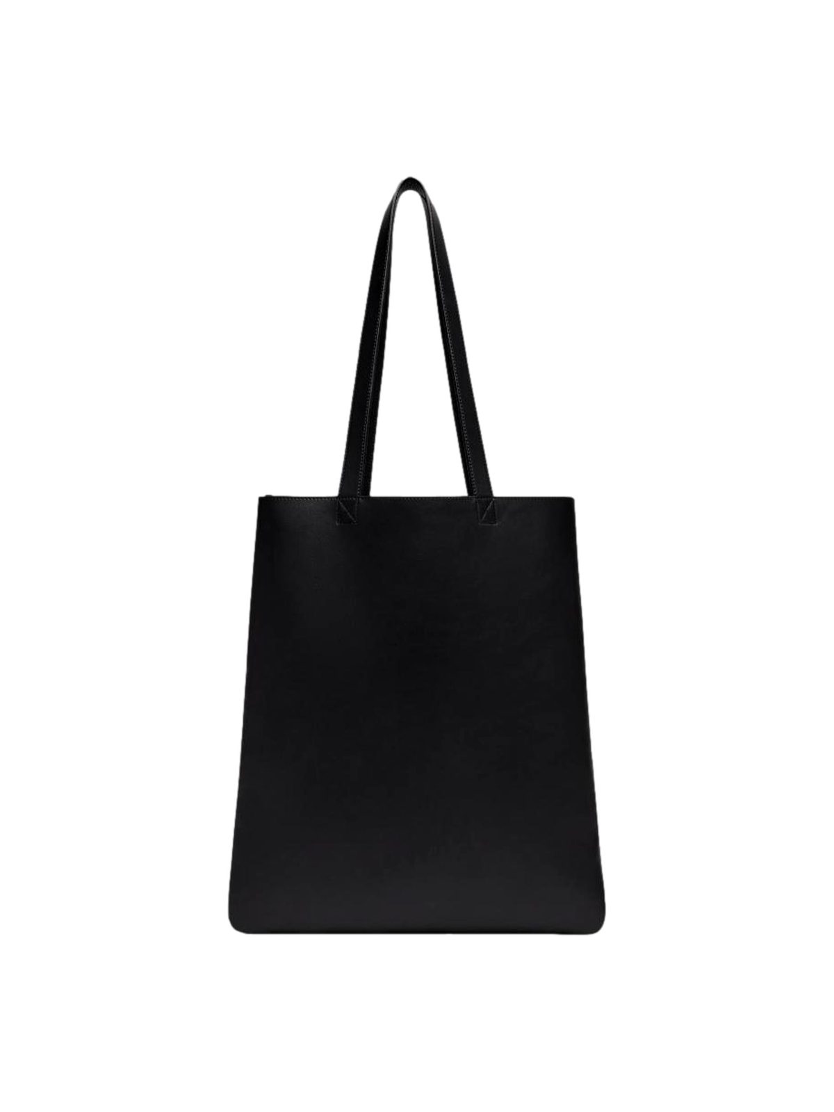 Fendi Roma Black Calfskin Leather Large Shopping Tote Bag