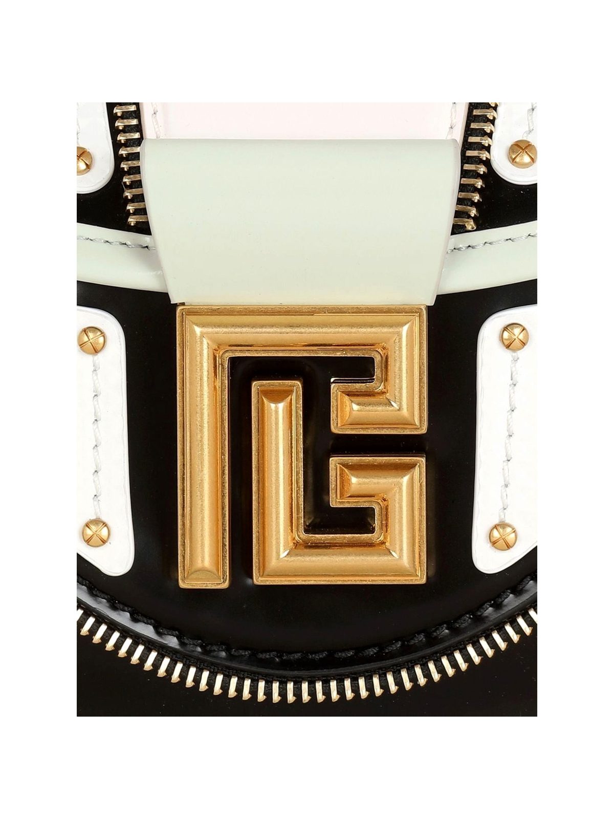 Balmain Blaze Mint Green Leather Baguette Top Handle Crossbody Bag