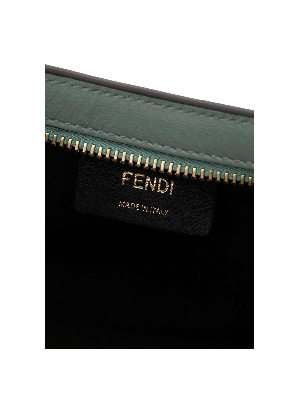Fendi O'Lock Swing Tiffany Blue Calf Leather Small Hobo Shoulder Bag