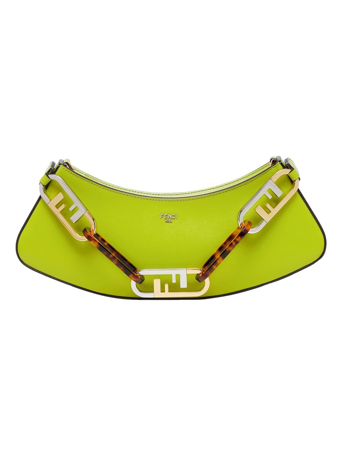 Fendi O’Lock Swing Shoulder Bag Wasabi Green Calfskin Leather