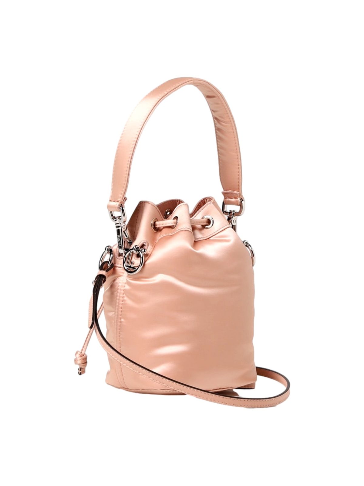 Fendi Mon Tresor Baguette Baby Pink Nylon Bucket Mini Crossbody Bag