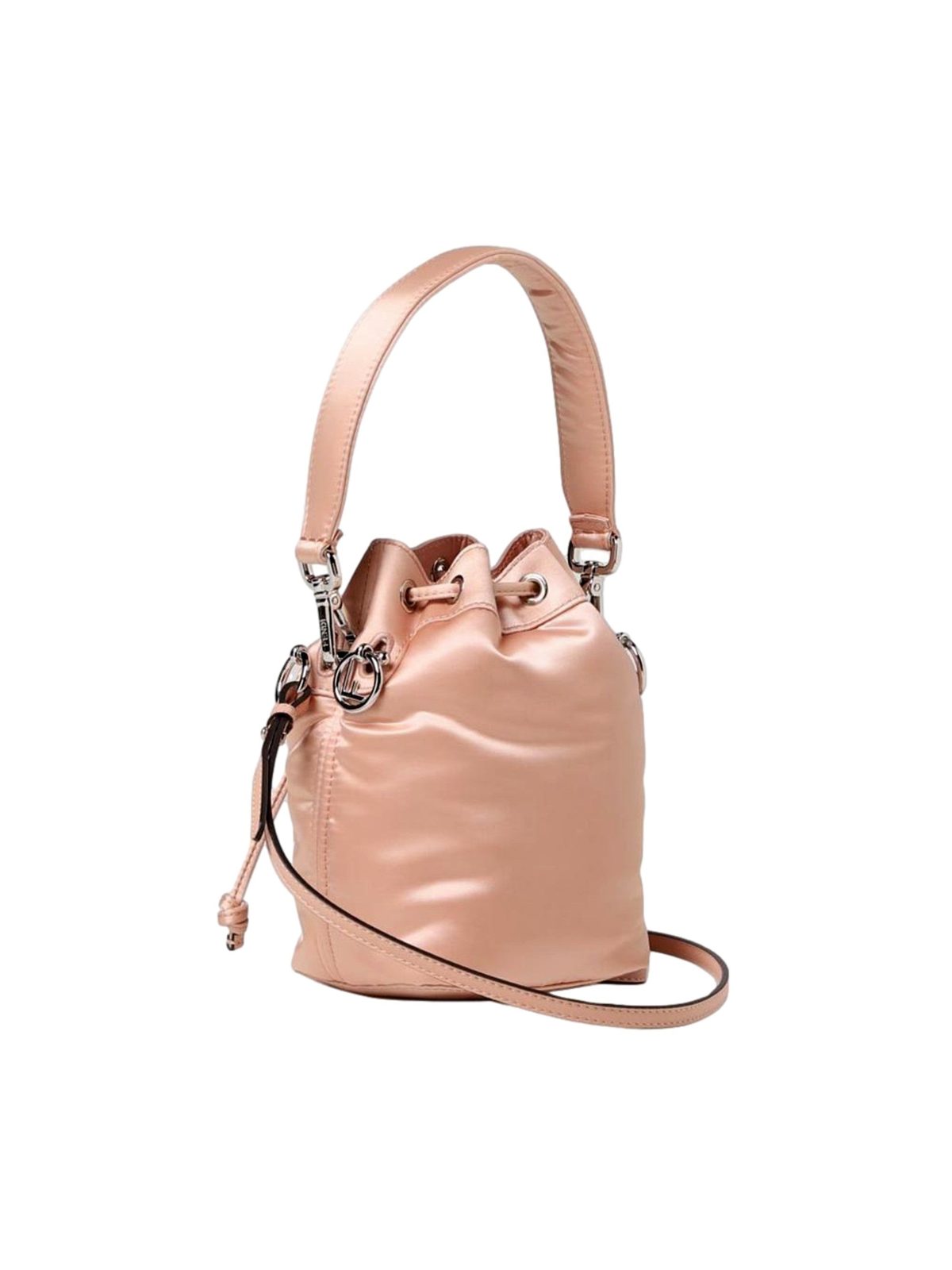 Fendi Mon Tresor Baguette Baby Pink Nylon Bucket Mini Crossbody Bag