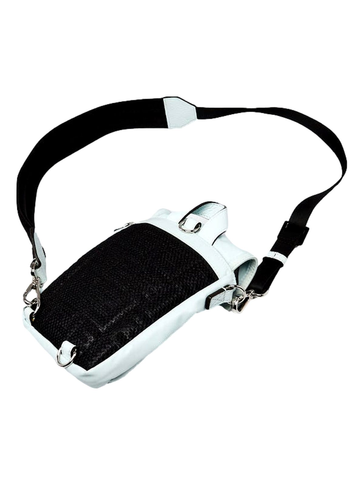 Fendi Fendiness Mini Backpack Crossbody Cyber Blue Nylon FF Mesh