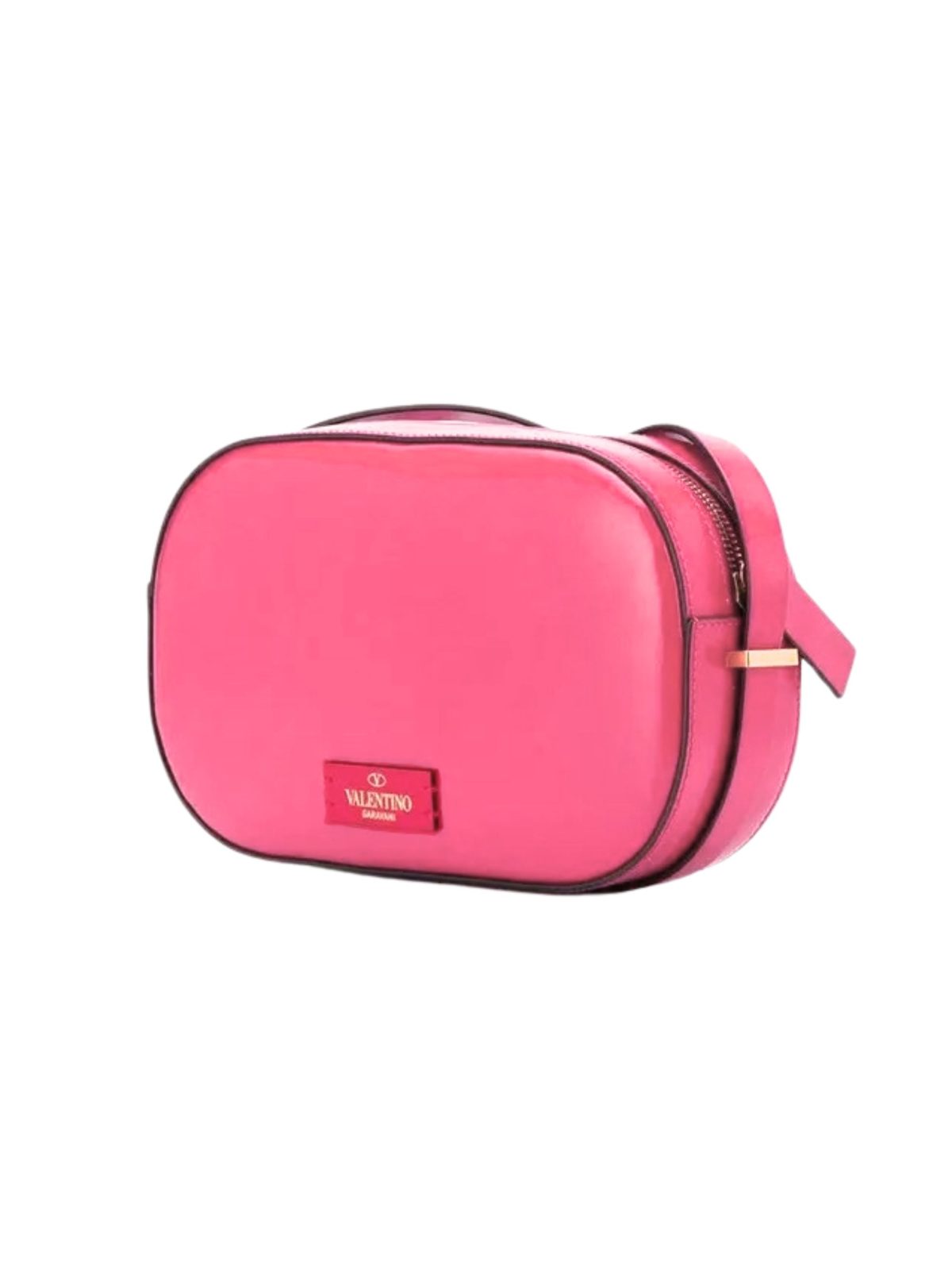 Valentino Garavani VLogo Walk Crossbody Bag Pink Calf Leather Medium
