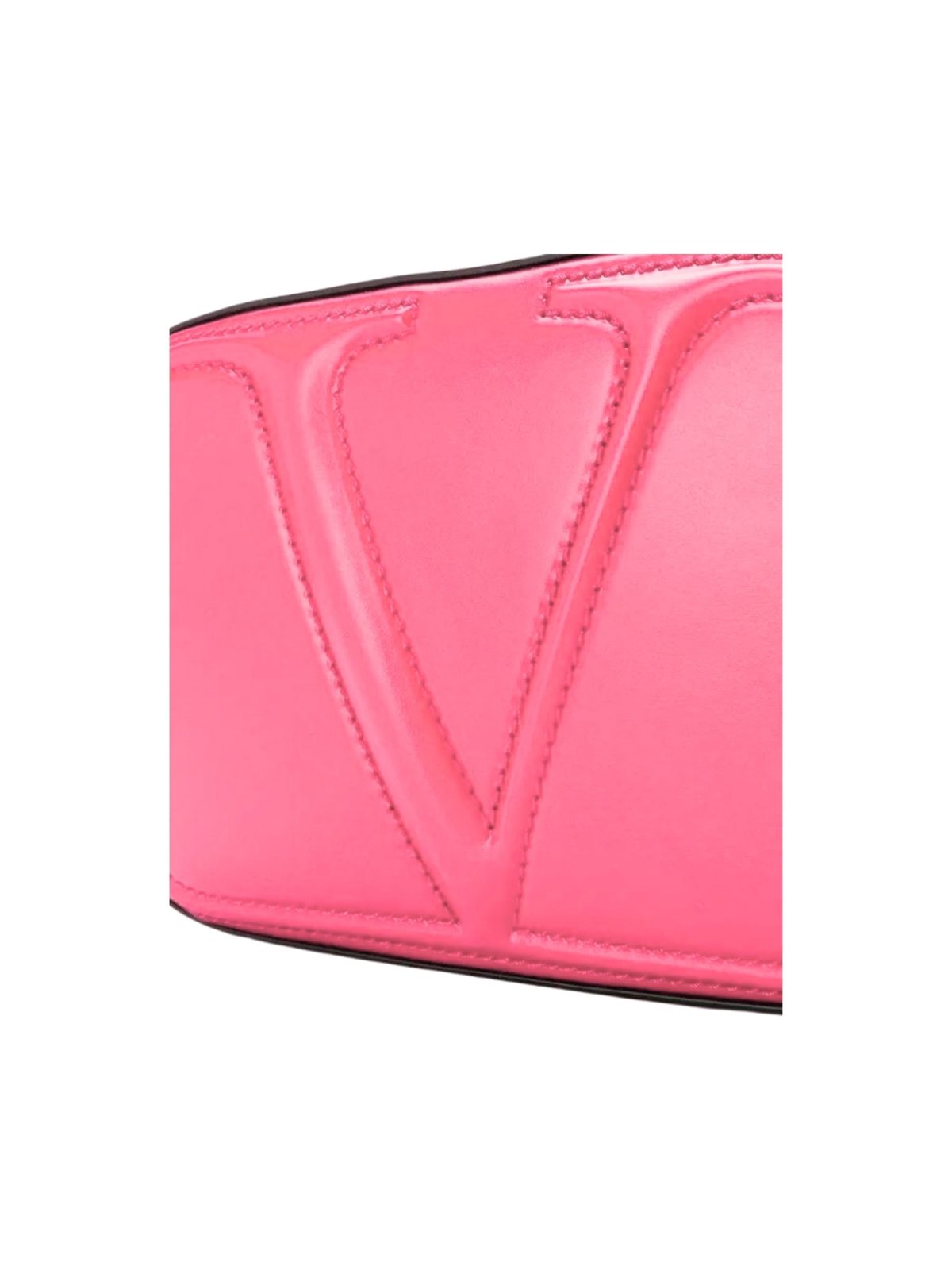 Valentino Garavani VLogo Walk Crossbody Bag Pink Calf Leather Medium