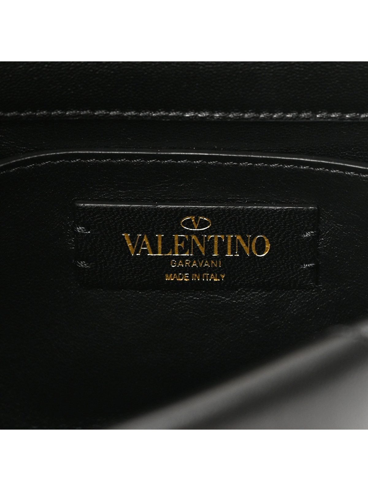 Valentino Garavani Roman Stud Small Crossbody Bag Black Nappa Leather