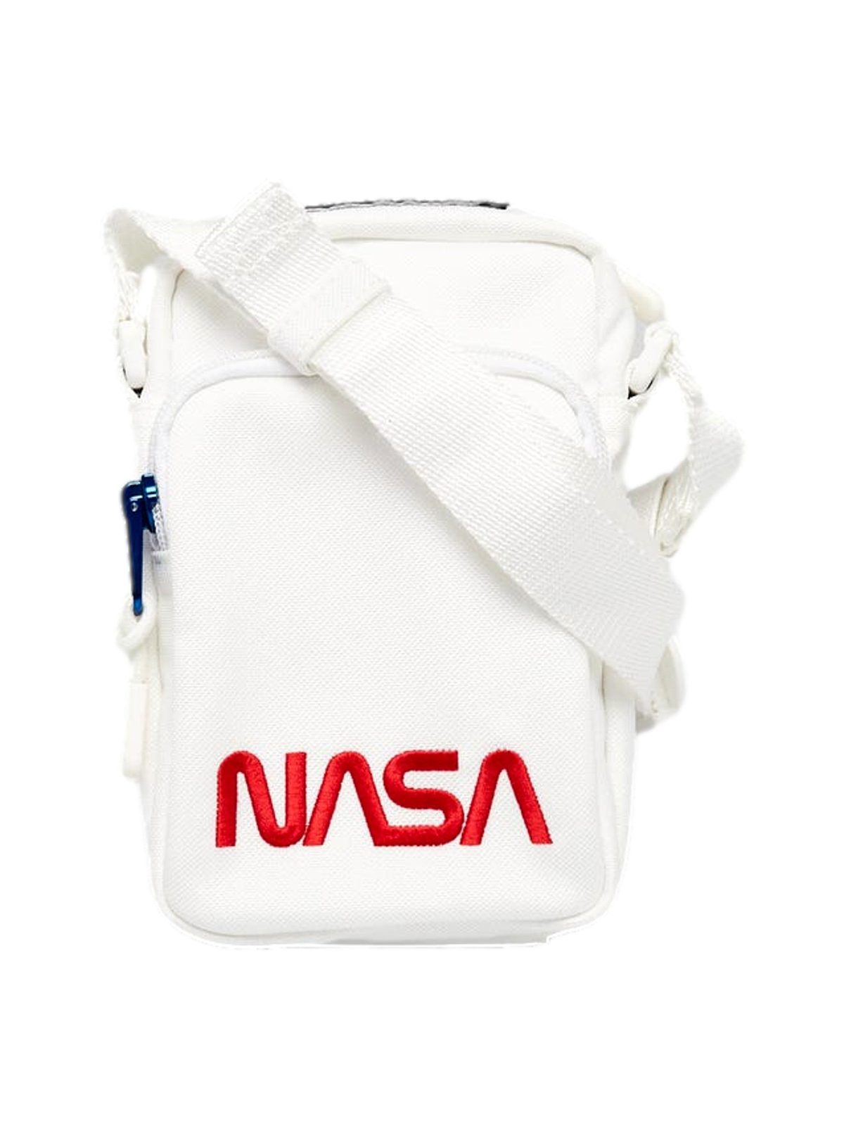 Balenciaga NASA Logo White Nylon Phone Holder Crossbody Bag