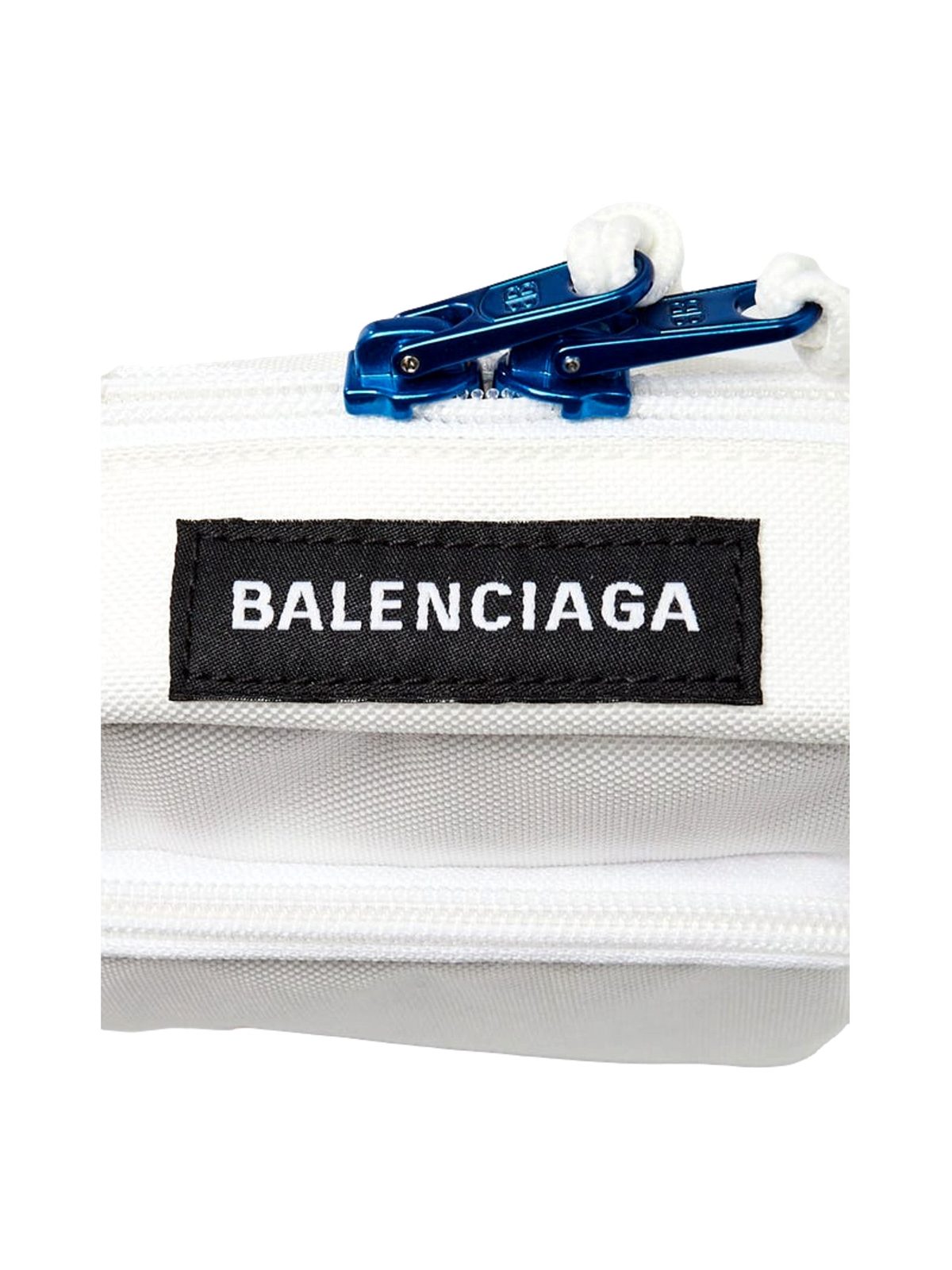 Balenciaga NASA Logo White Nylon Phone Holder Crossbody Bag