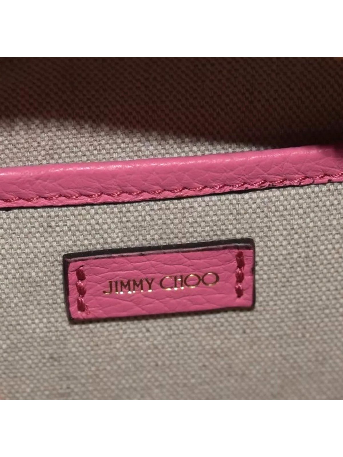 Jimmy Choo Peony Pink Leather Camera Crossbody Bag Logo Zip Gold Hardware