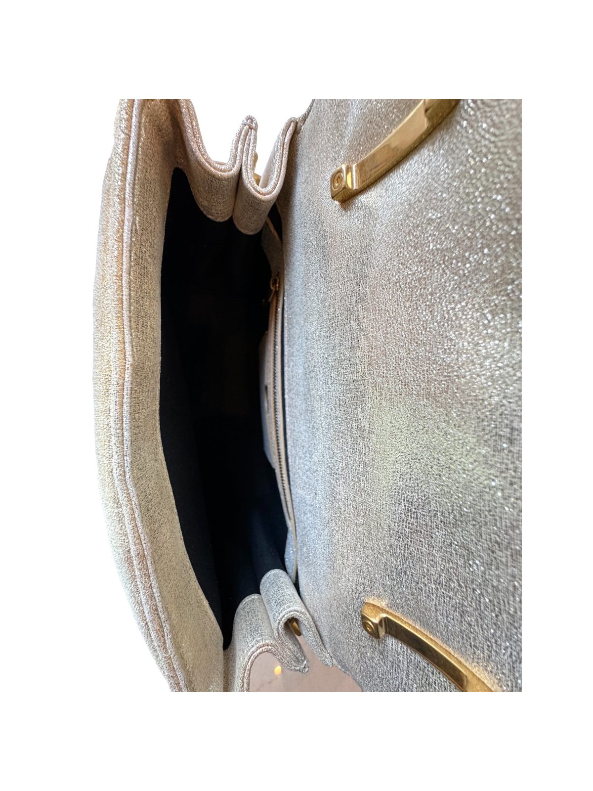 Balmain B-Buzz 23 Metallic Gold Tote Crossbody Shoulder Bag Calf Leather