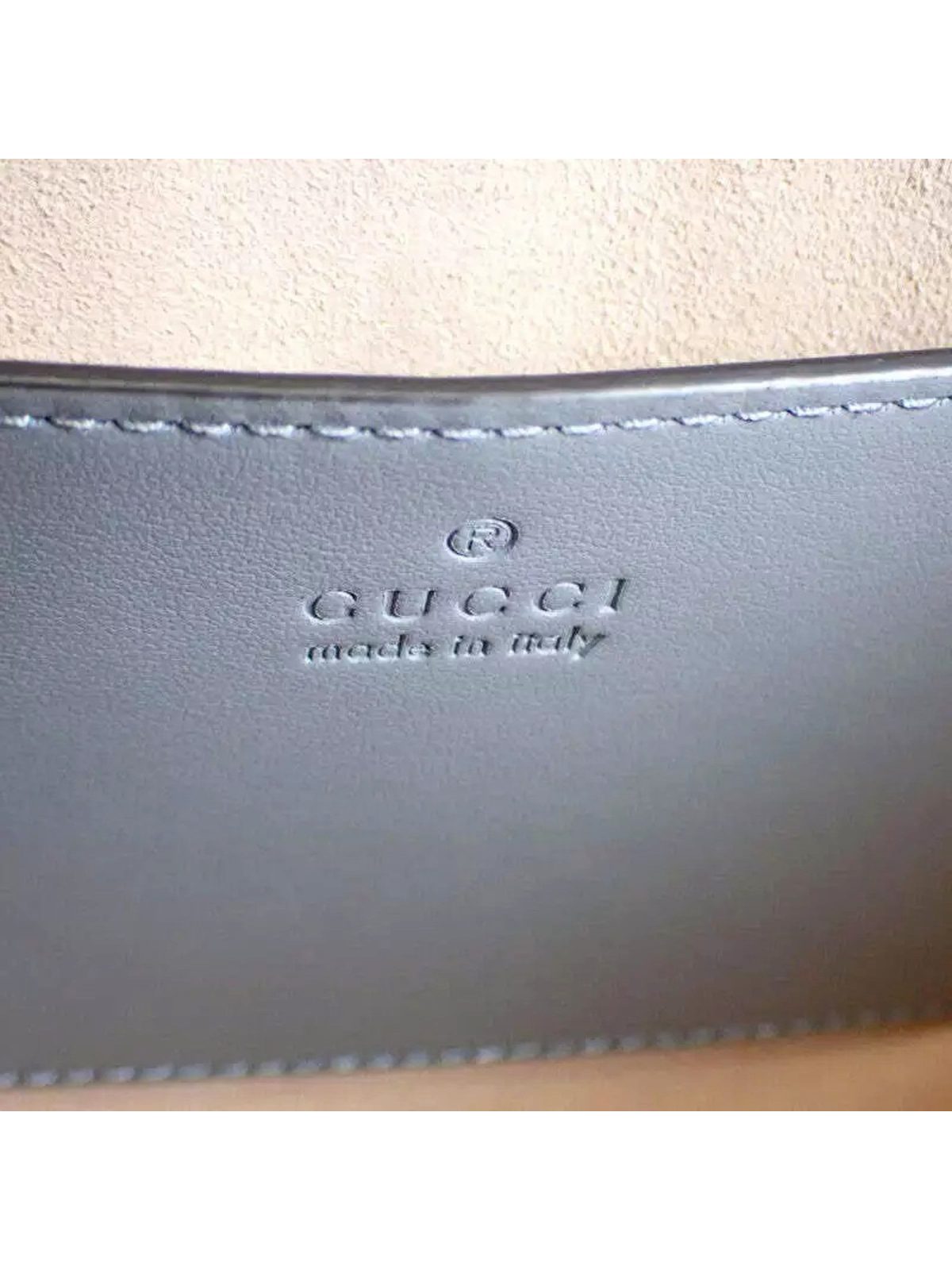 Gucci GG Marmont Silver Medium Chain Shoulder Tote Bag Gray Leather