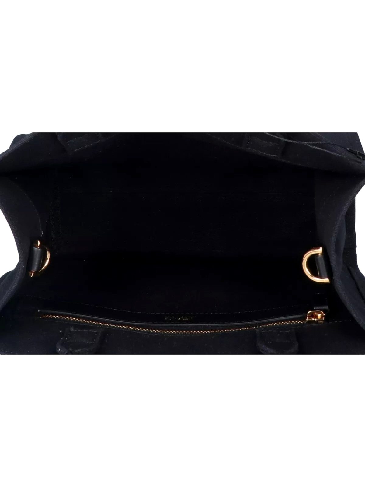 Versace Black Canvas Studded Logo Totebag