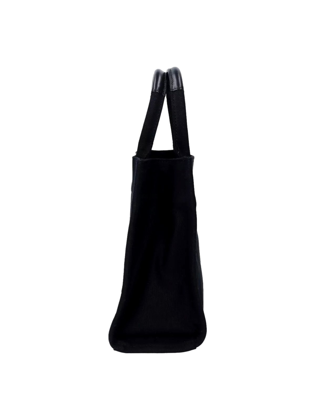Versace Black Canvas Studded Logo Totebag