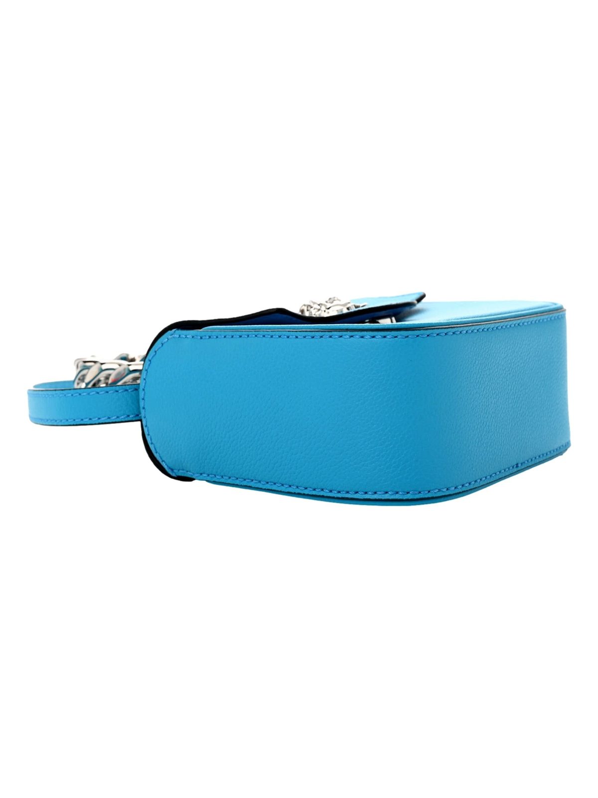 Versace Blue La Medusa Mini Top-Handle Bag Leather Crossbody