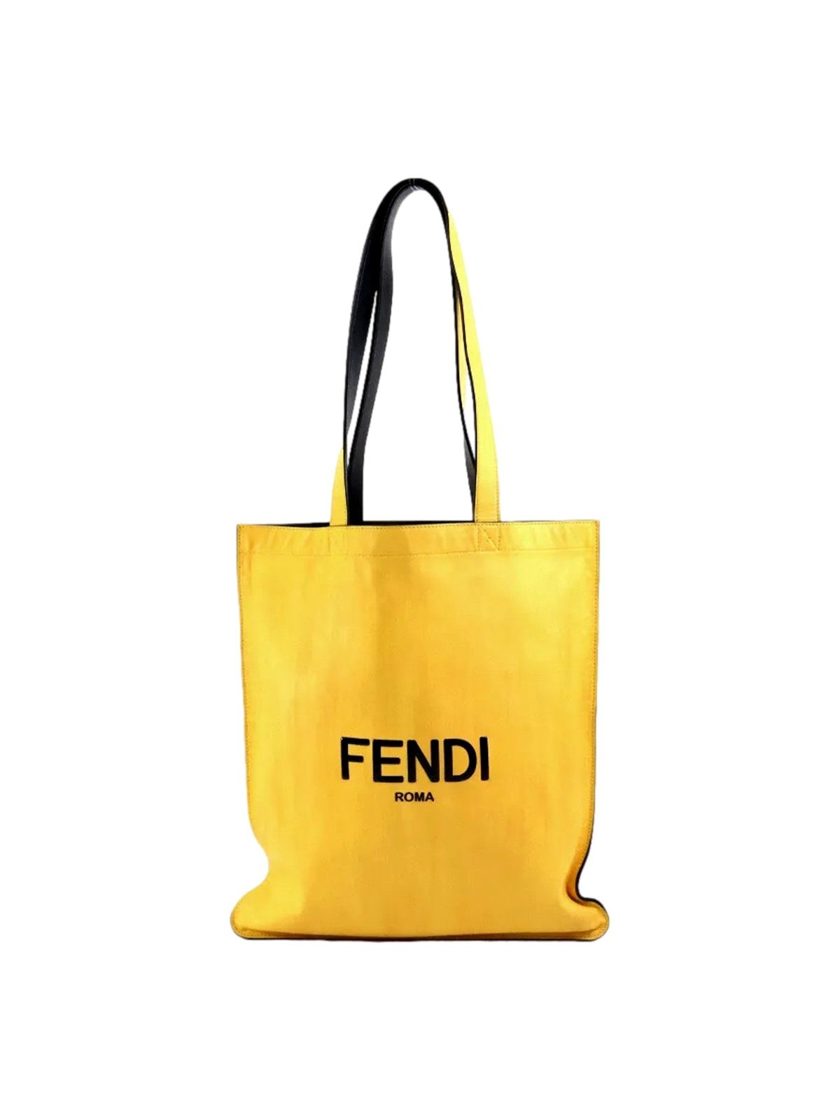 Fendi Pack Large Shopping Tote Yellow Box Leather Bag