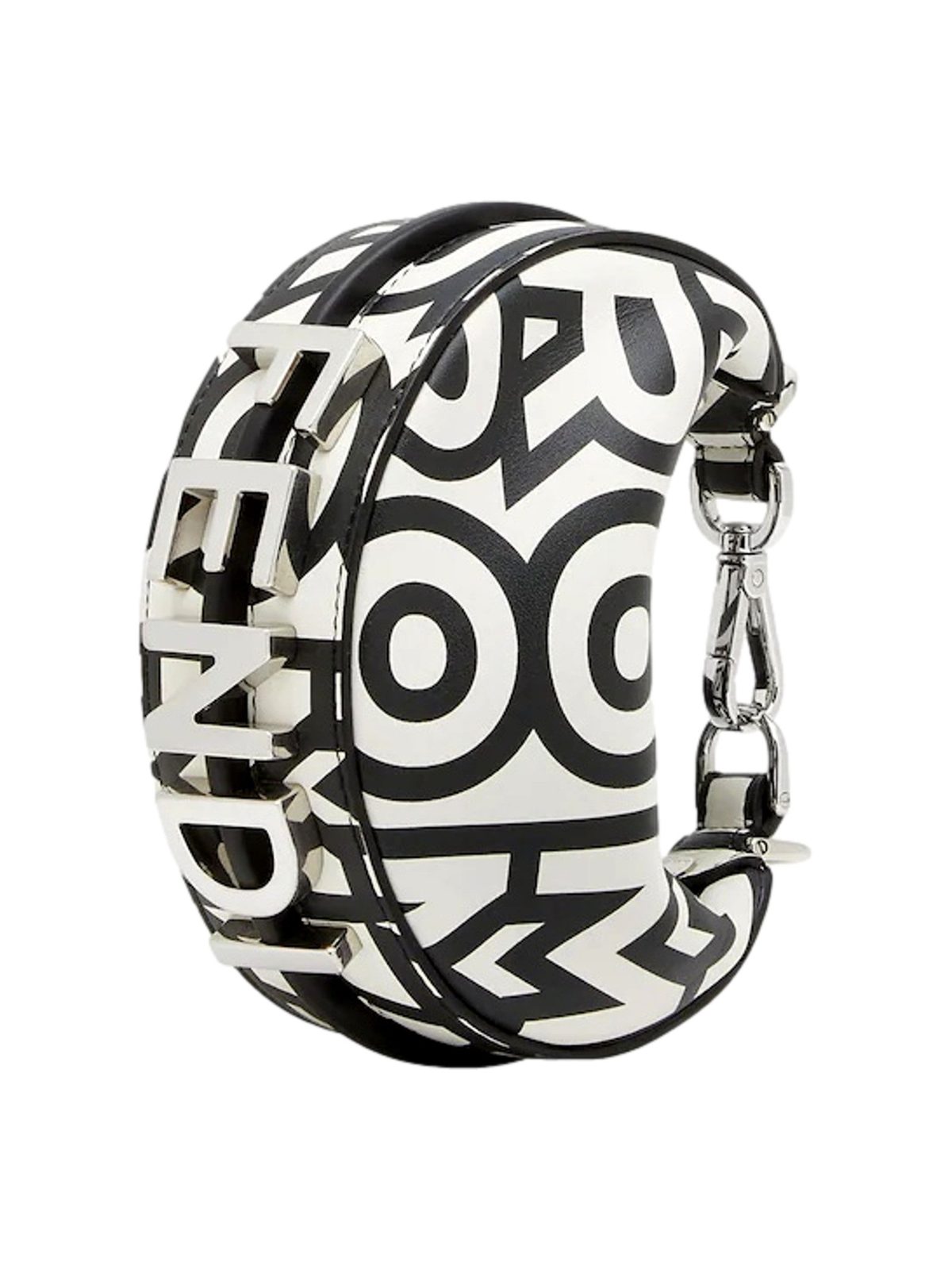 Fendi x Marc Jacobs Fendigraphy Nano Hobo Bag Black White