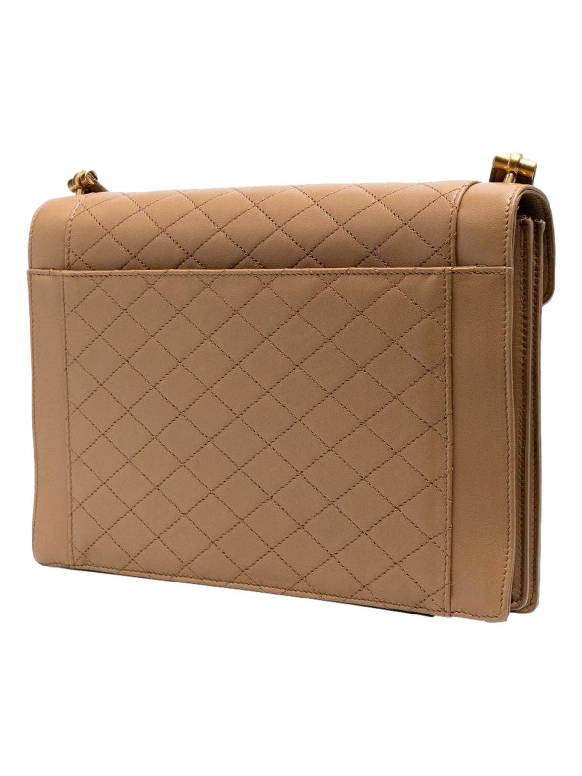 Saint Laurent Gaby Quilted Lambskin Shoulder Bag Beige