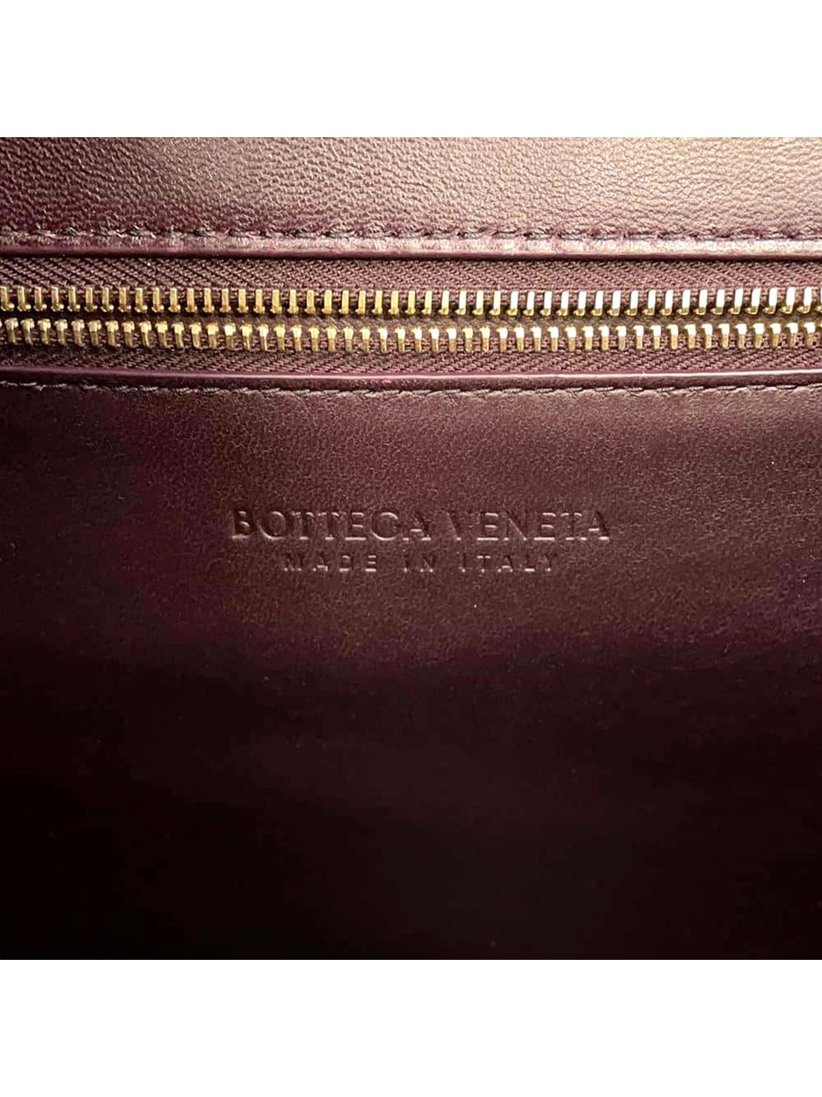 Bottega Veneta The Clip Grape Purple Calfskin Leather Shoulder Crossbody Bag