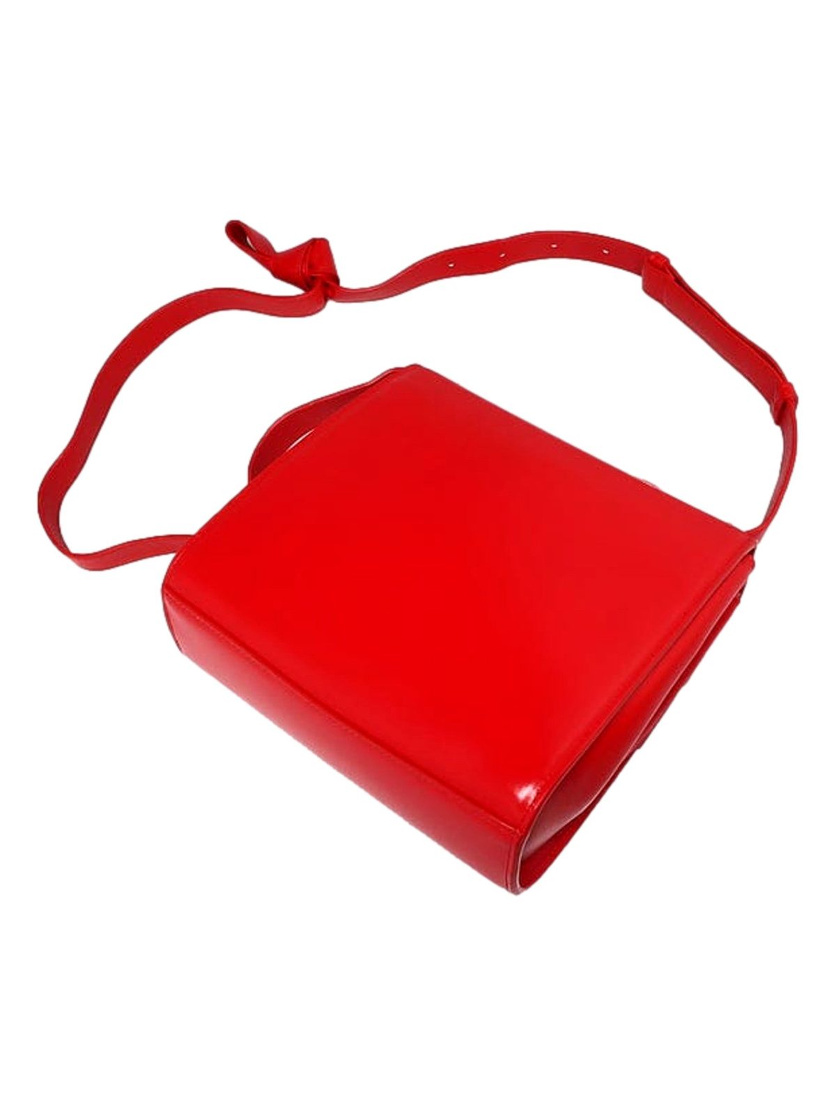 Bottega Veneta The Clip Chili Red Calfskin Leather Shoulder Crossbody Bag