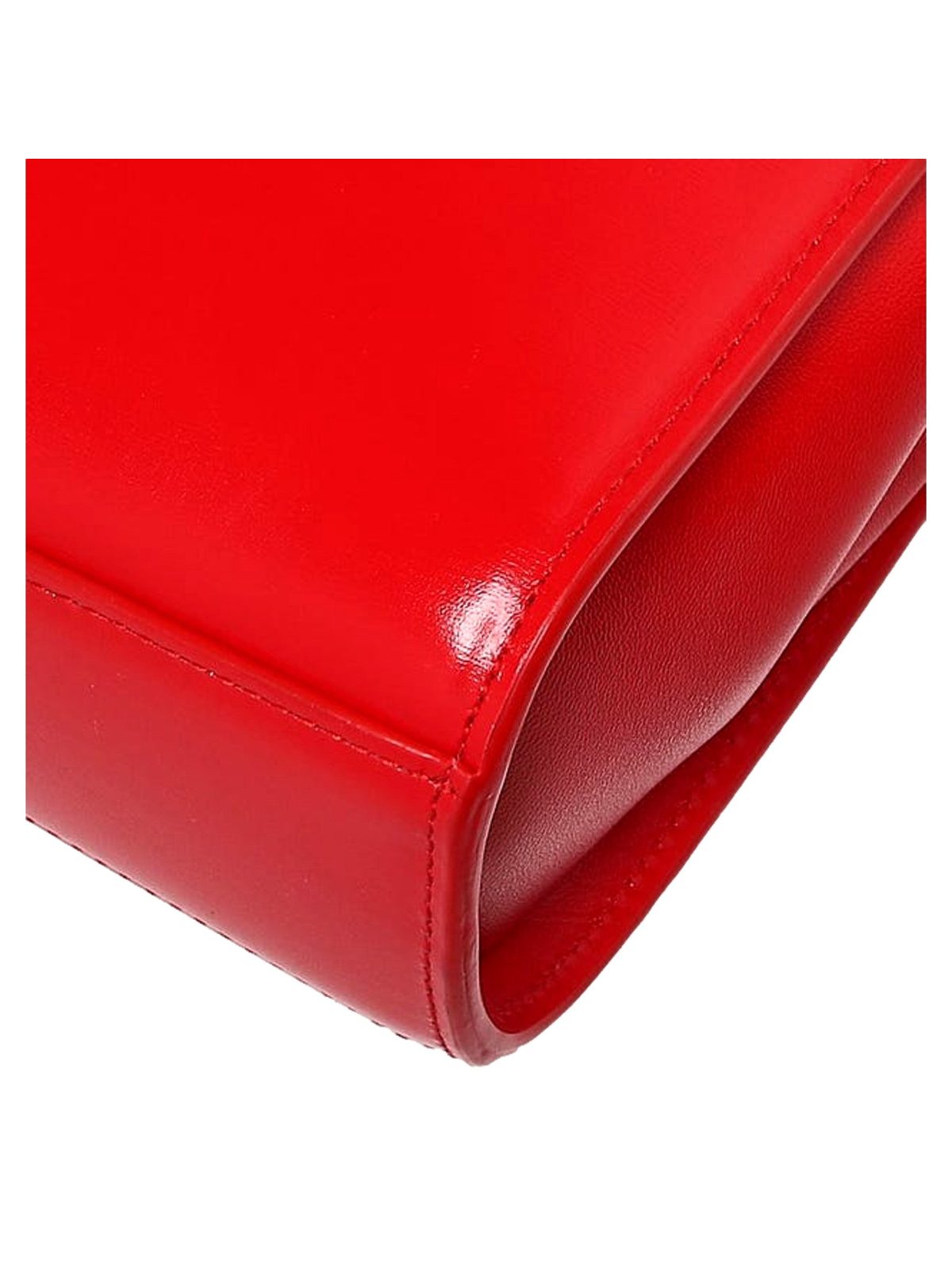 Bottega Veneta The Clip Chili Red Calfskin Leather Shoulder Crossbody Bag