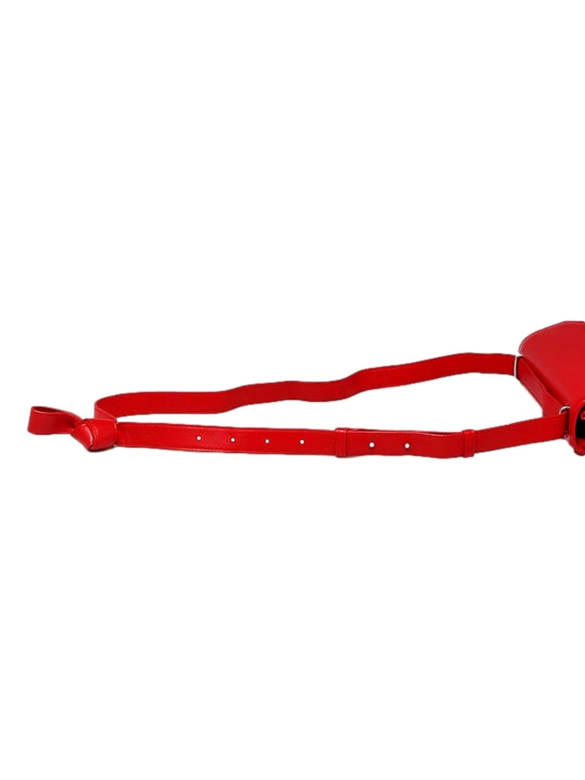 Bottega Veneta The Clip Chili Red Calfskin Leather Shoulder Crossbody Bag