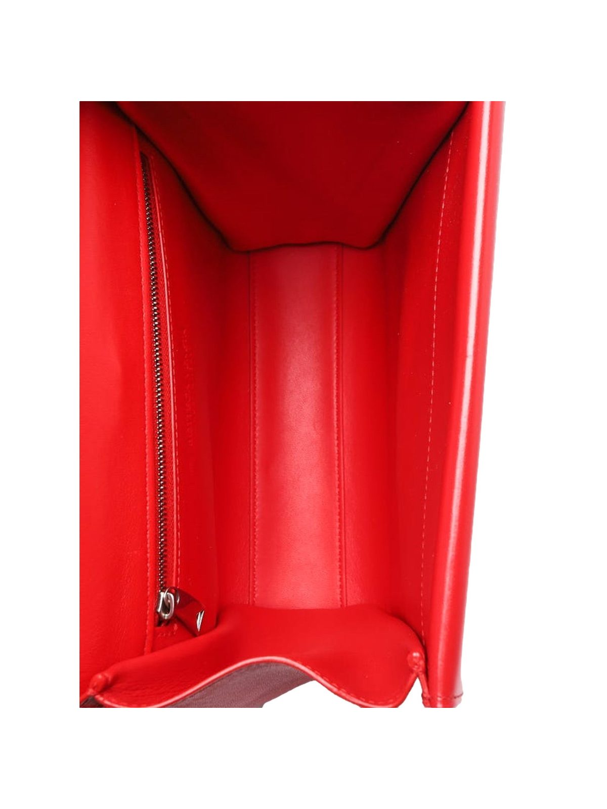 Bottega Veneta The Clip Chili Red Calfskin Leather Shoulder Crossbody Bag