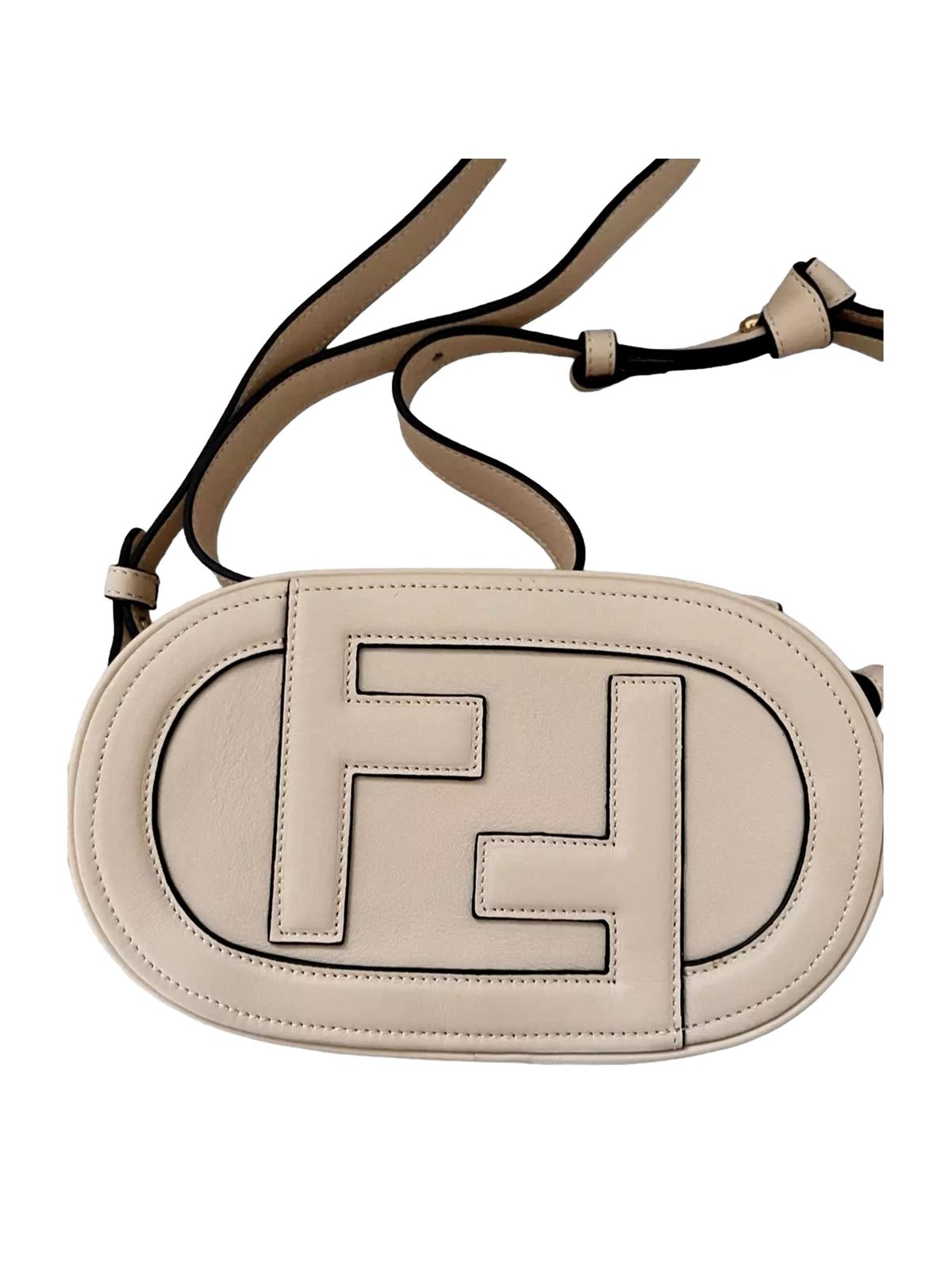Fendi O Lock Mini Shoulder Crossbody Bag Light Rose Pink Calfskin