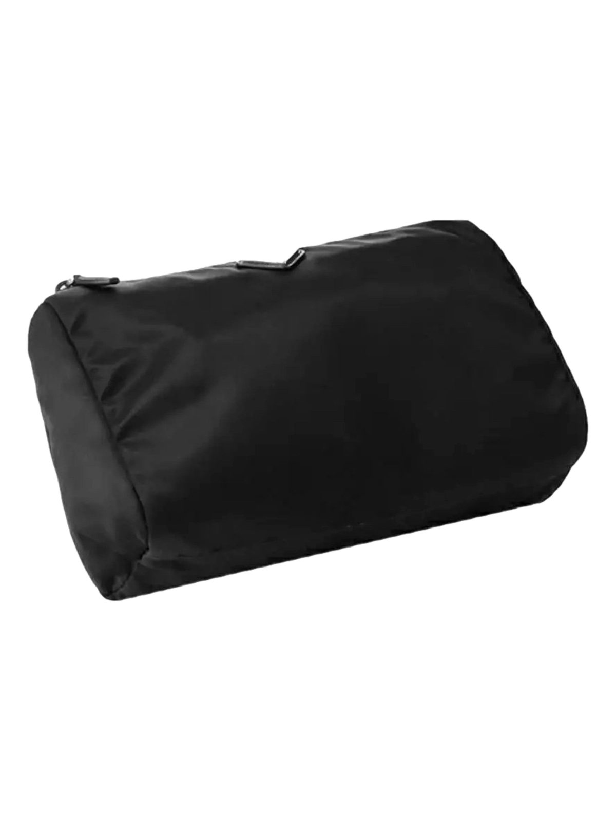 Prada Re-Nylon Necessaire Large Pouch Clutch in Black Nylon with Silver Hardware
