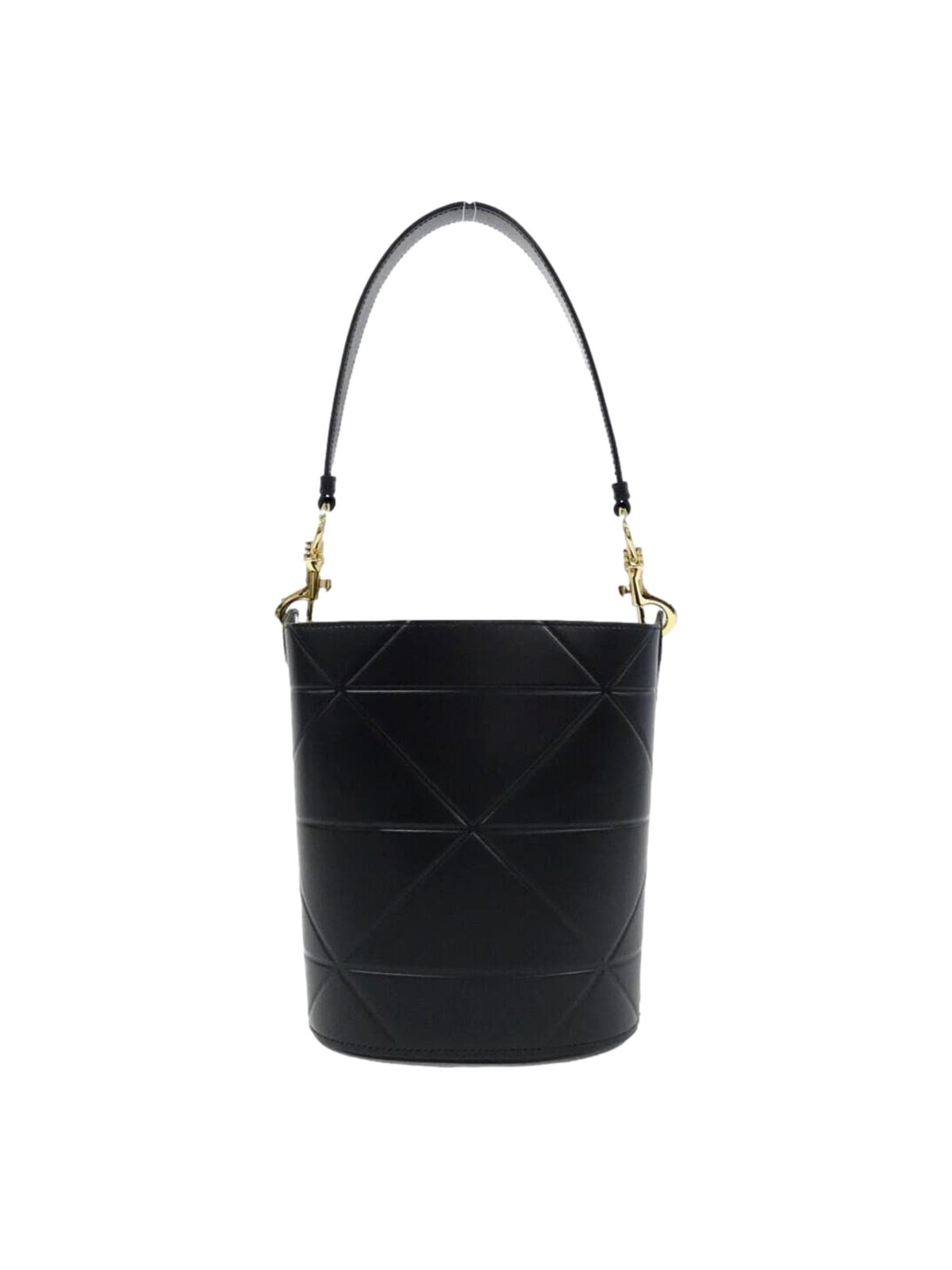 Prada Soft Calf Leather Bucket Crossbody Handbag Nero Black