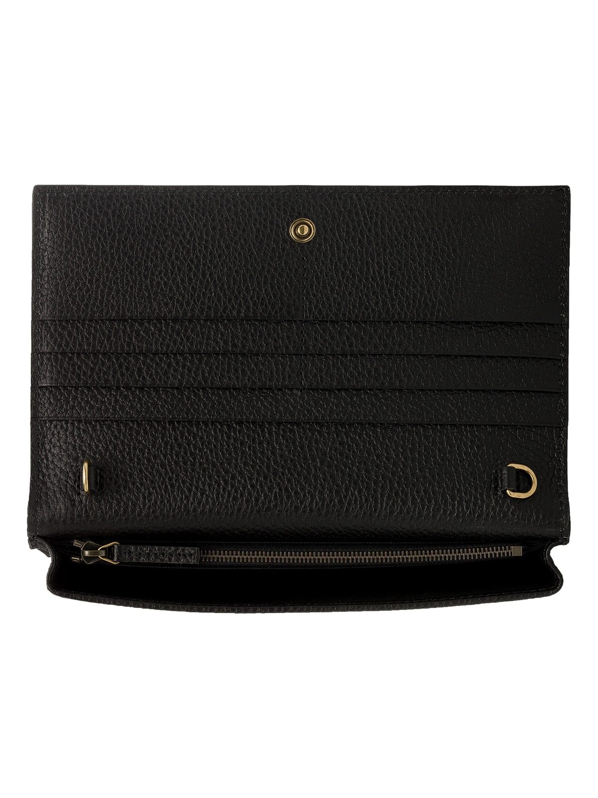 Gucci Interlocking GG Black Python Leather Bow Wallet on Chain Gold Hardware