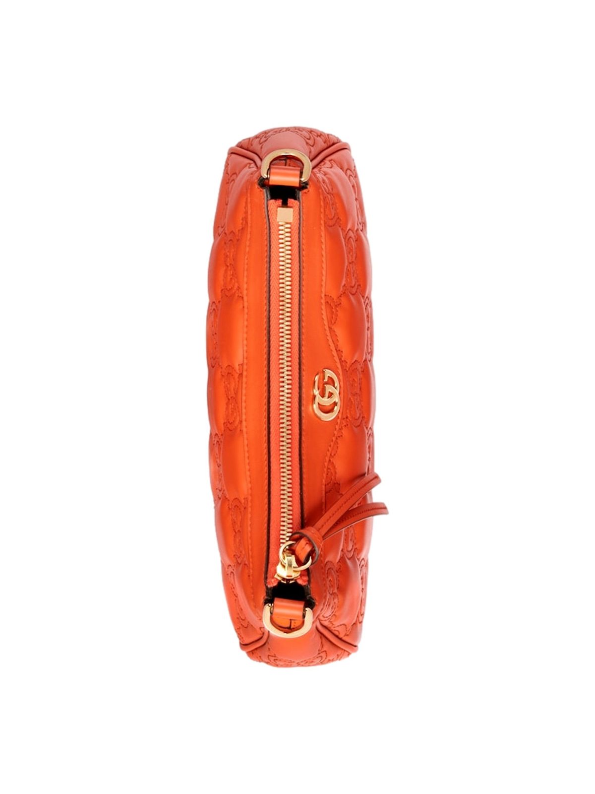 Gucci GG Quilted Matelassé Leather Mini Shoulder Bag In Orange